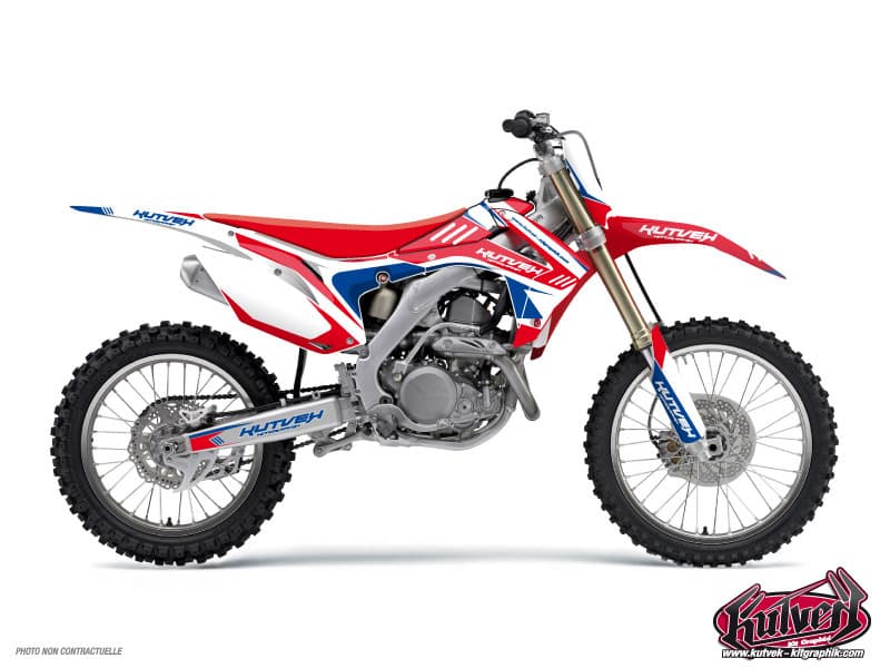 kit graphique motocross honda cr 85 chrono bleu