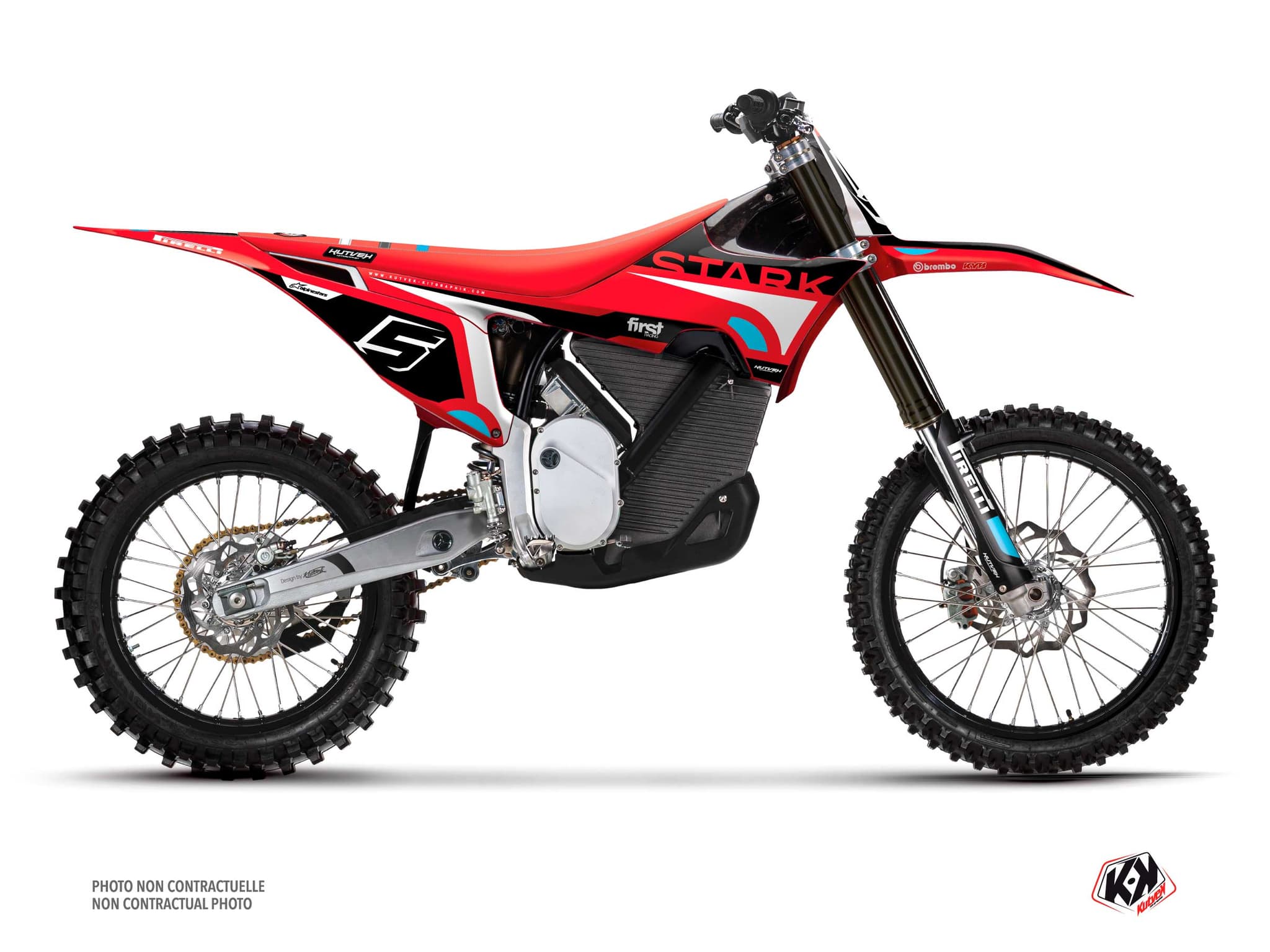 kit graphique motocross stark future varg cirkle rouge | Stark Future | Kutvek
