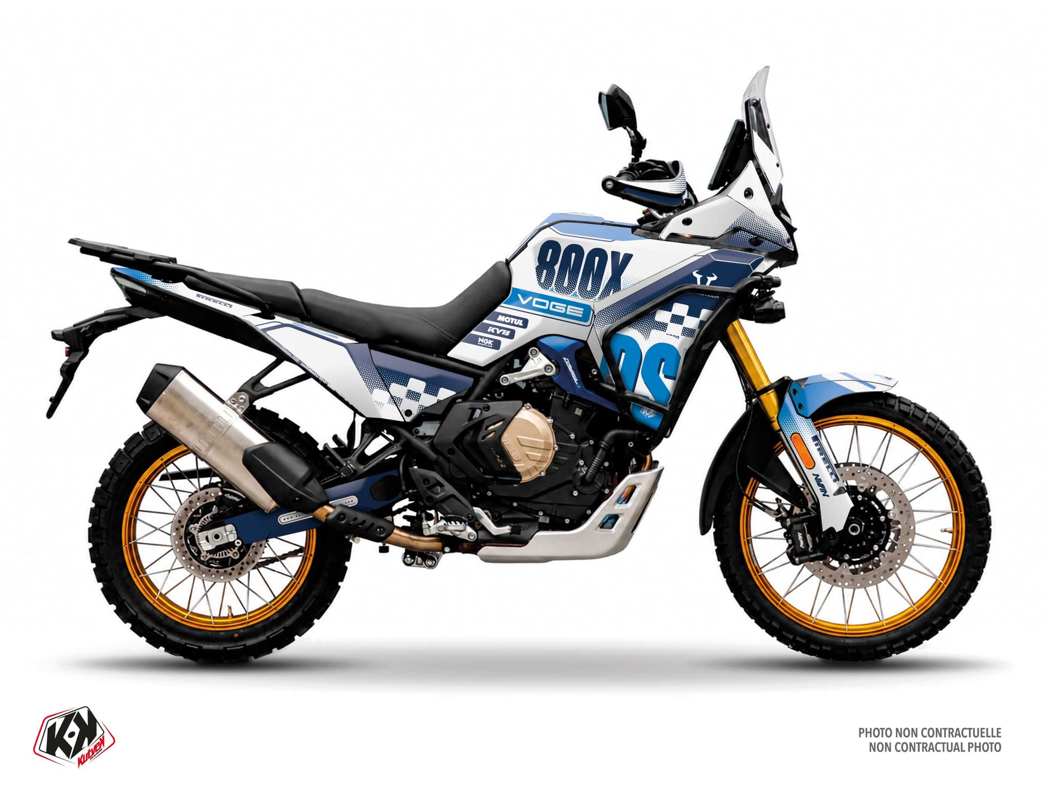 kit de decoración moto voge ds 800 x rally codec azul