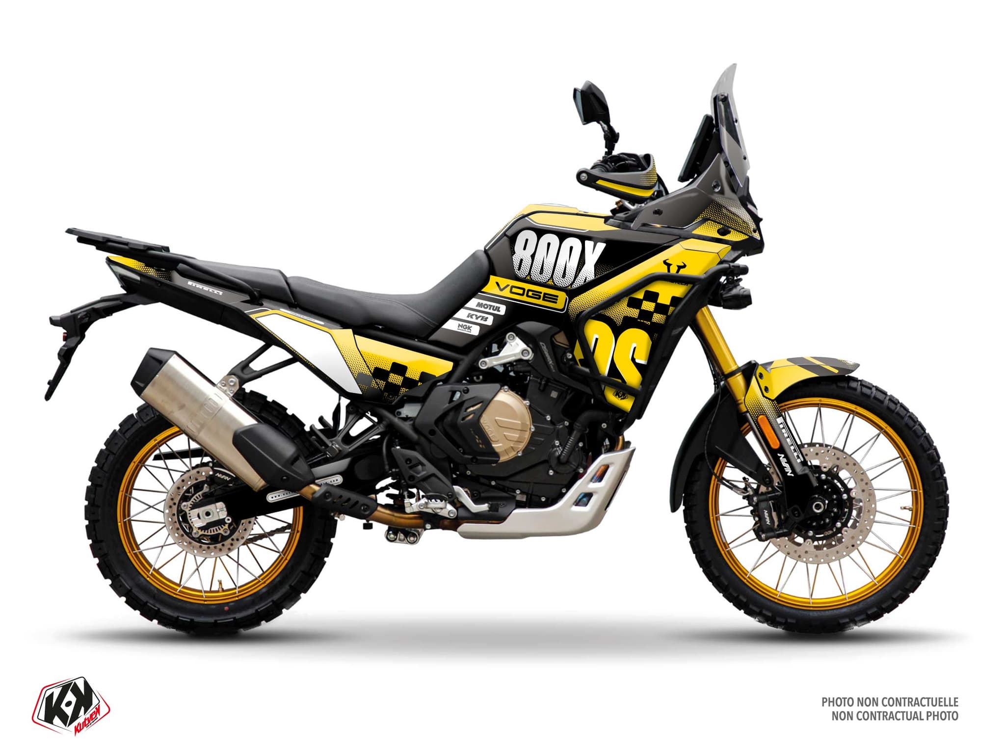 kit de decoración moto voge ds 800 x rally codec amarillo