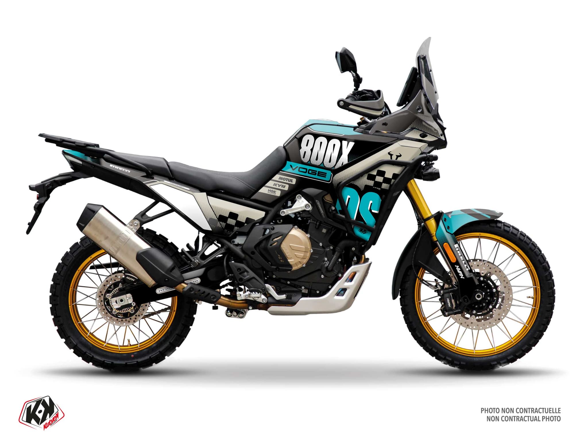 deko-set moto voge ds 800 x rally codec türkis