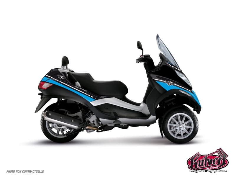 deko-set maxi-scooter piaggio mp3 300 lt hybrid cooper blau