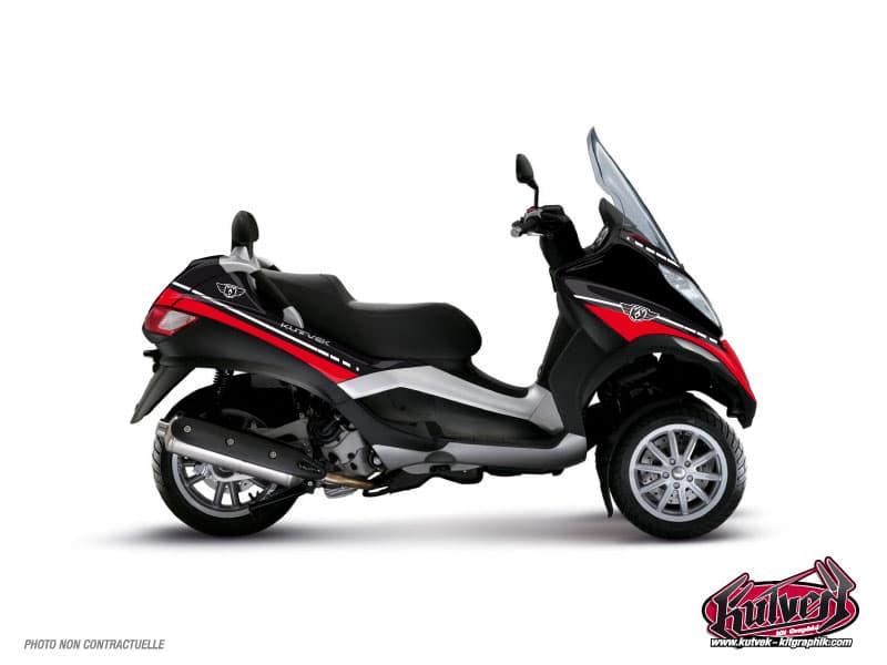 deko-set maxi-scooter piaggio mp3 300 lt hybrid cooper rot