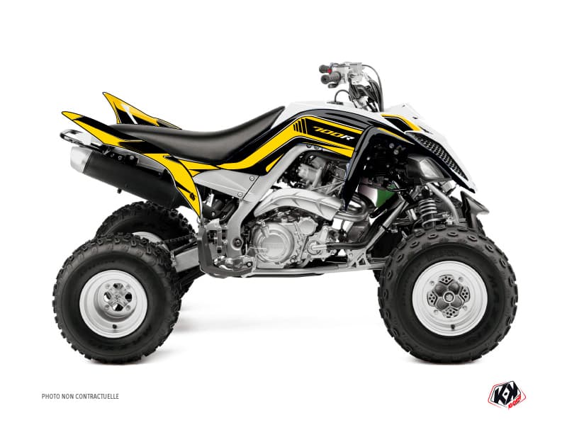kit graphique quad yamaha raptor 700 corporate 60th anniversary jaune 60th