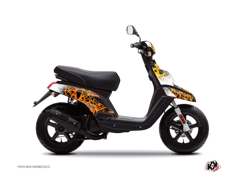 kit graphique scooter cosmic yamaha bws orange