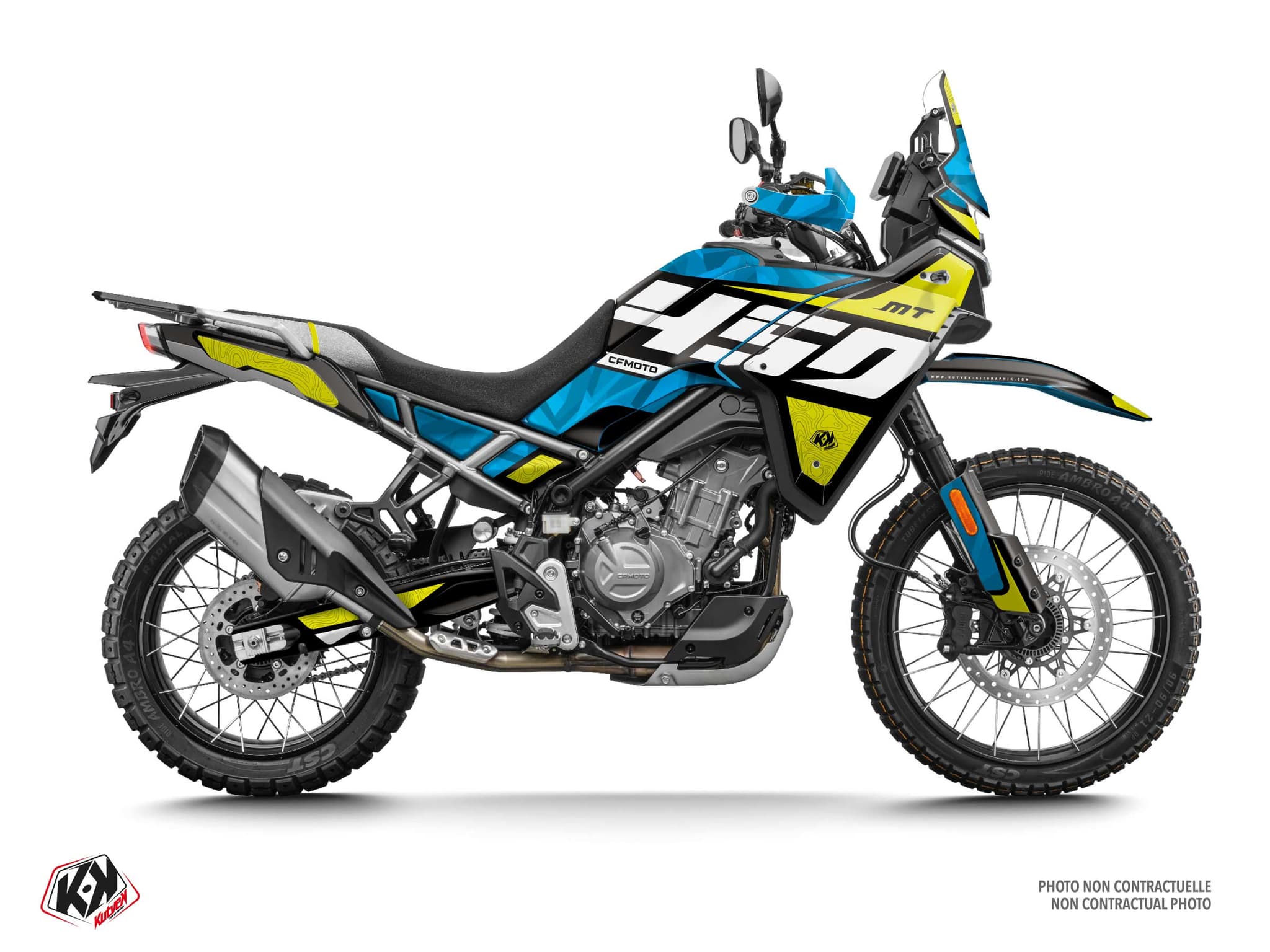 Street Bike CF MOTO MT 450 CREASE Blue graphic kit