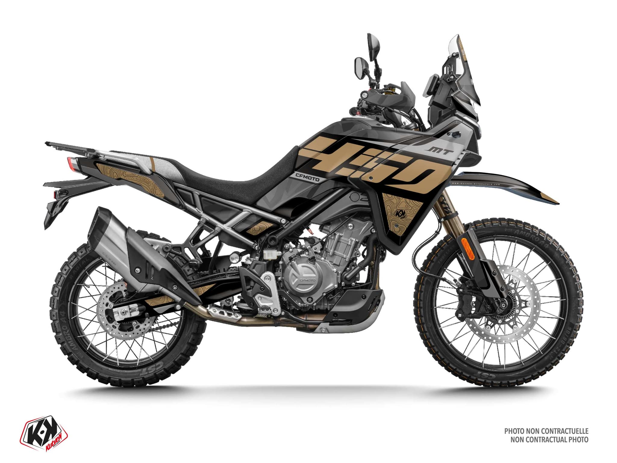 Street Bike CF MOTO MT 450 CREASE Black graphic kit