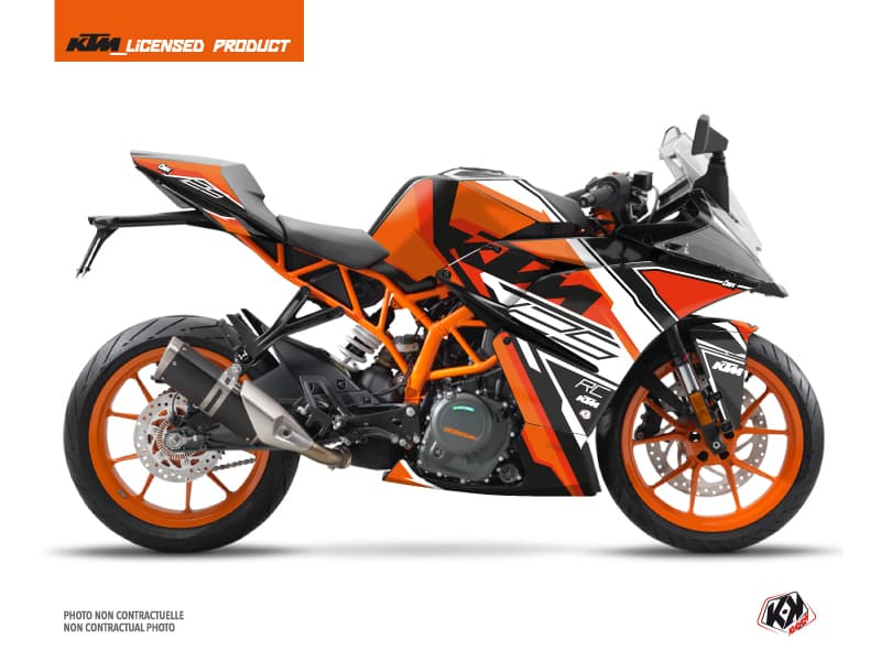 kit graphique moto ktm rc 125 crux orange
