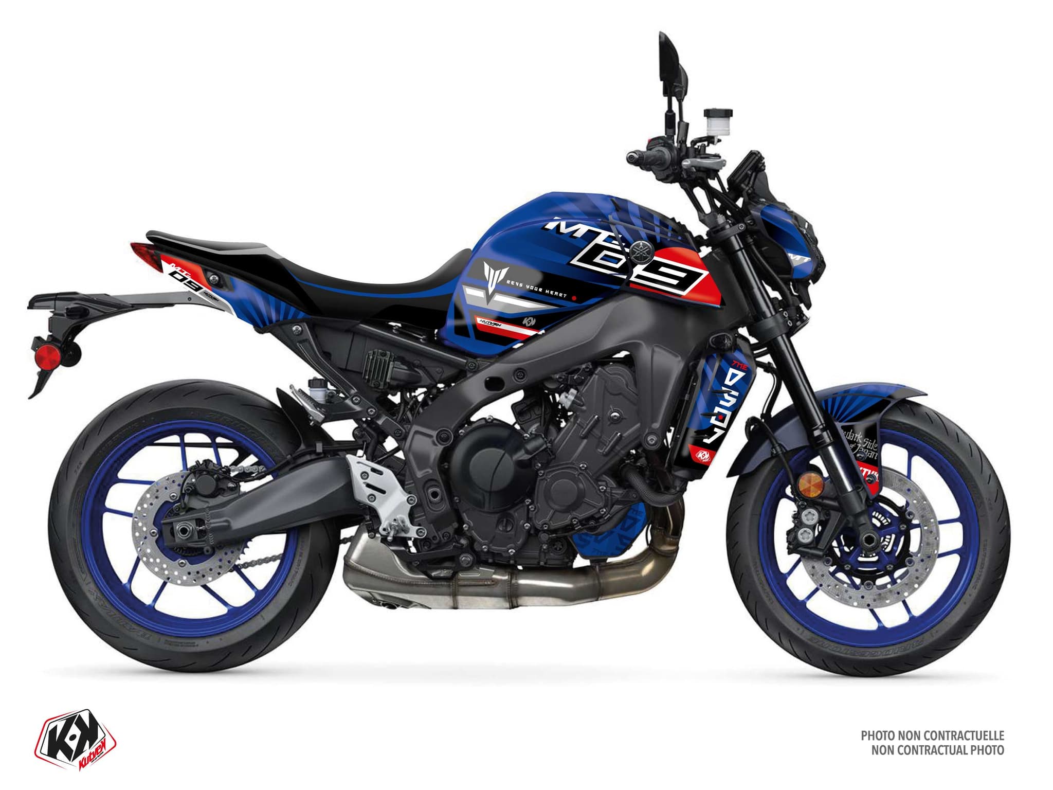 KIT GRAPHIQUE MOTO DARKSIDE YAMAHA MT 09 BLEU