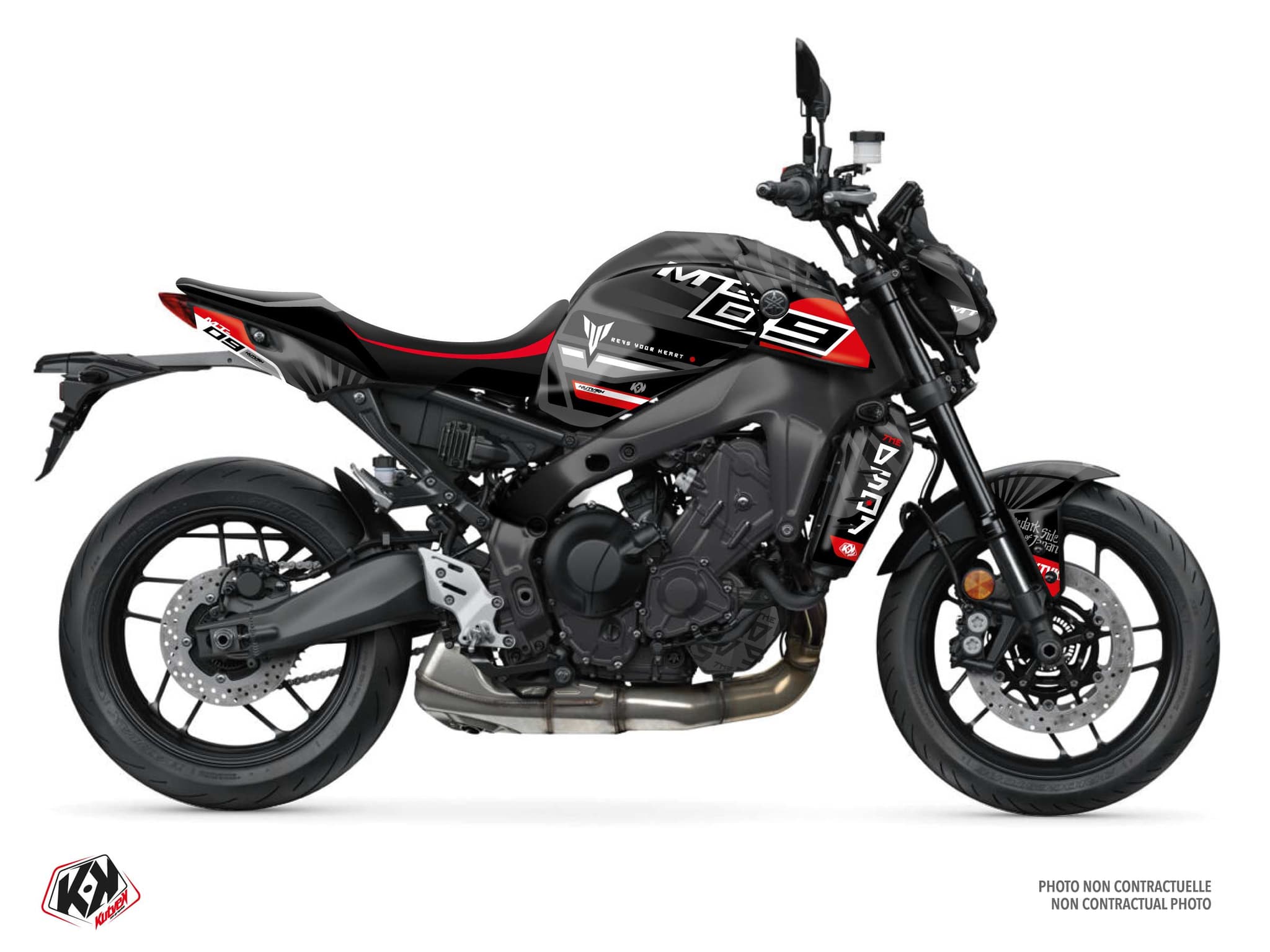KIT GRAPHIQUE MOTO DARKSIDE YAMAHA MT 09 NOIR