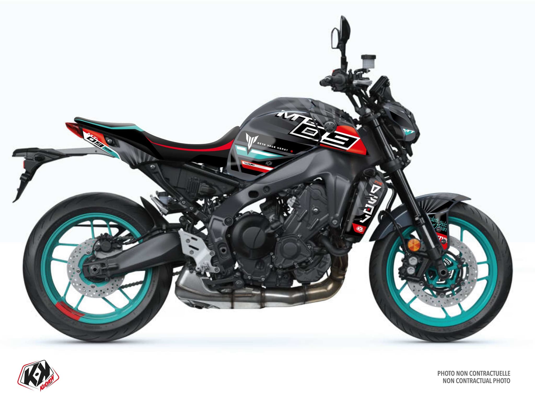 KIT GRAPHIQUE MOTO DARKSIDE YAMAHA MT 09 TURQUOISE