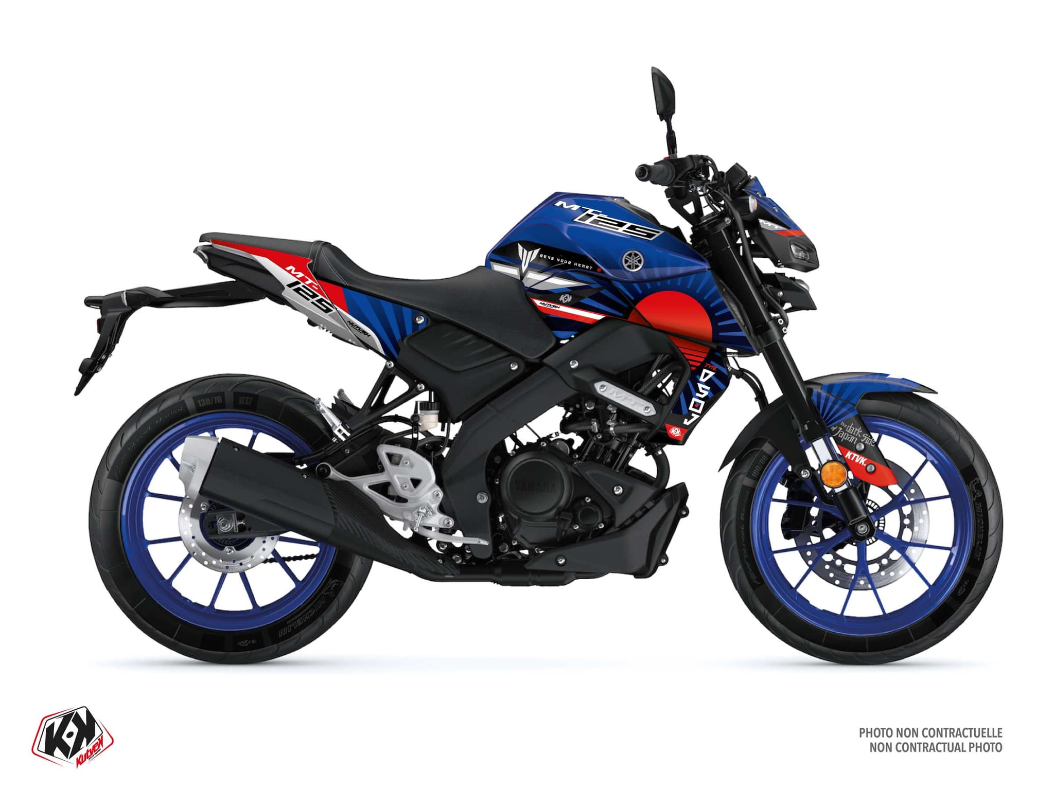 kit graphique moto yamaha mt 125 darkside bleu