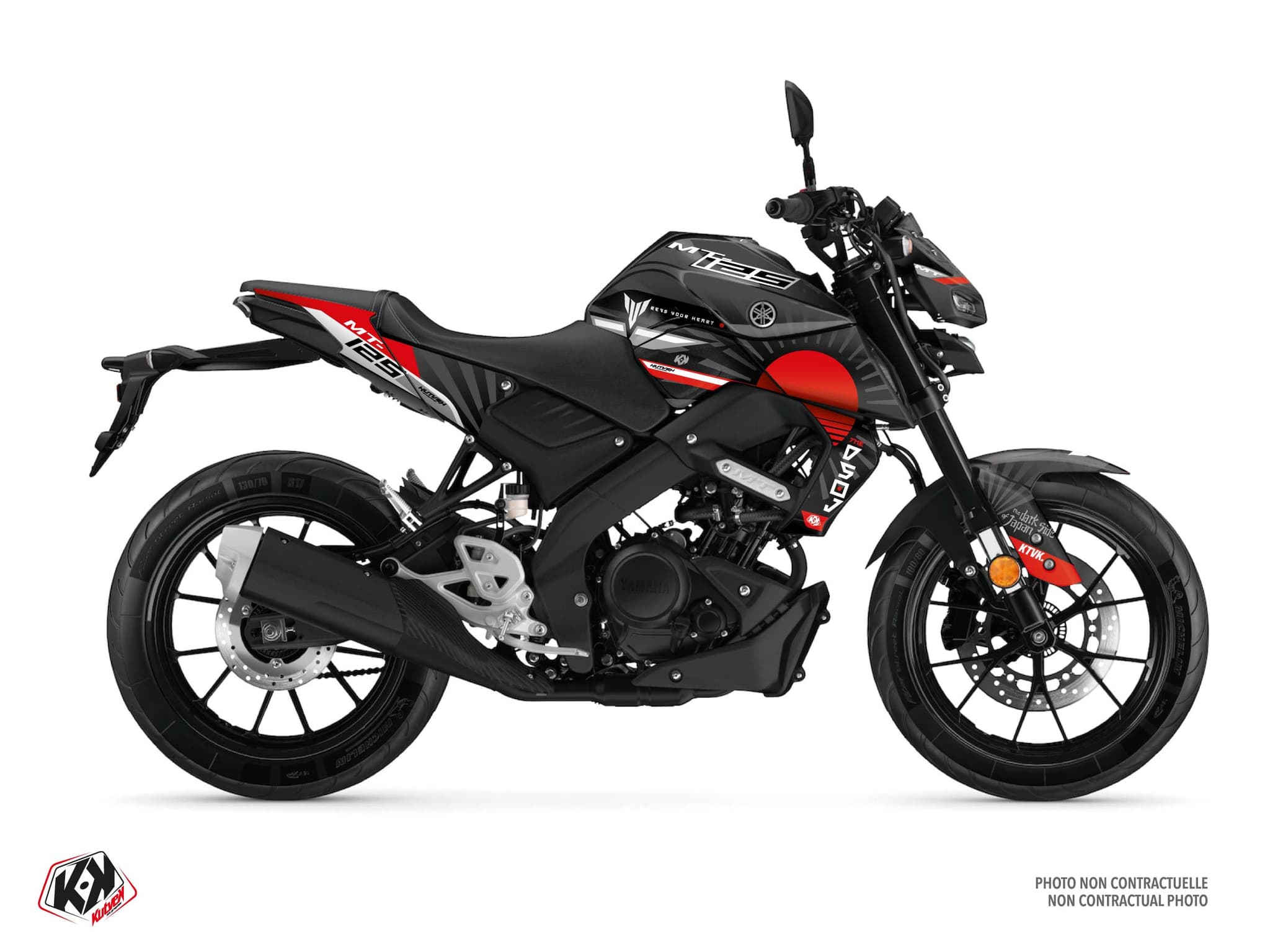 kit graphique moto yamaha mt 125 darkside noir