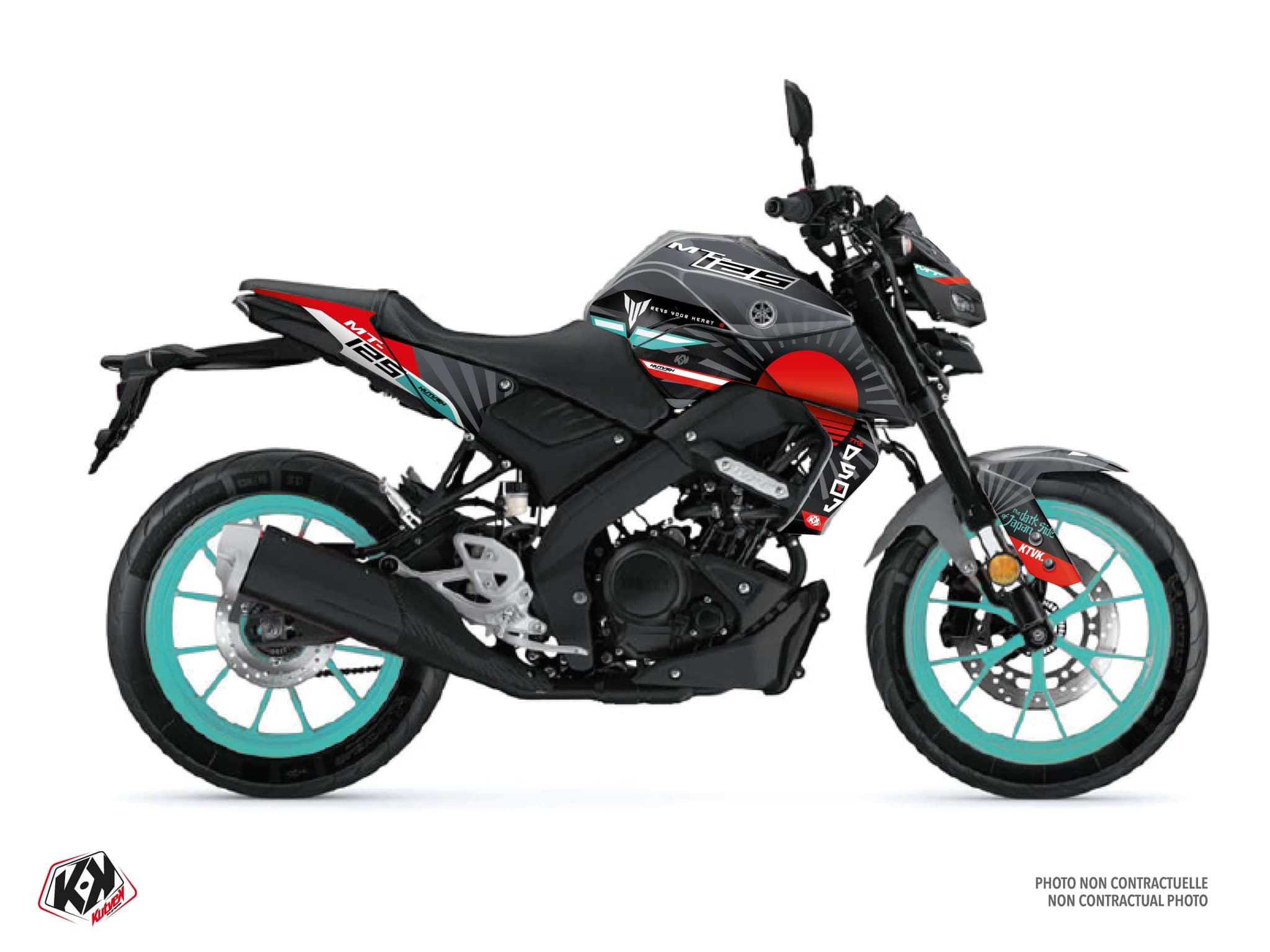 kit graphique moto yamaha mt 125 darkside turquoise