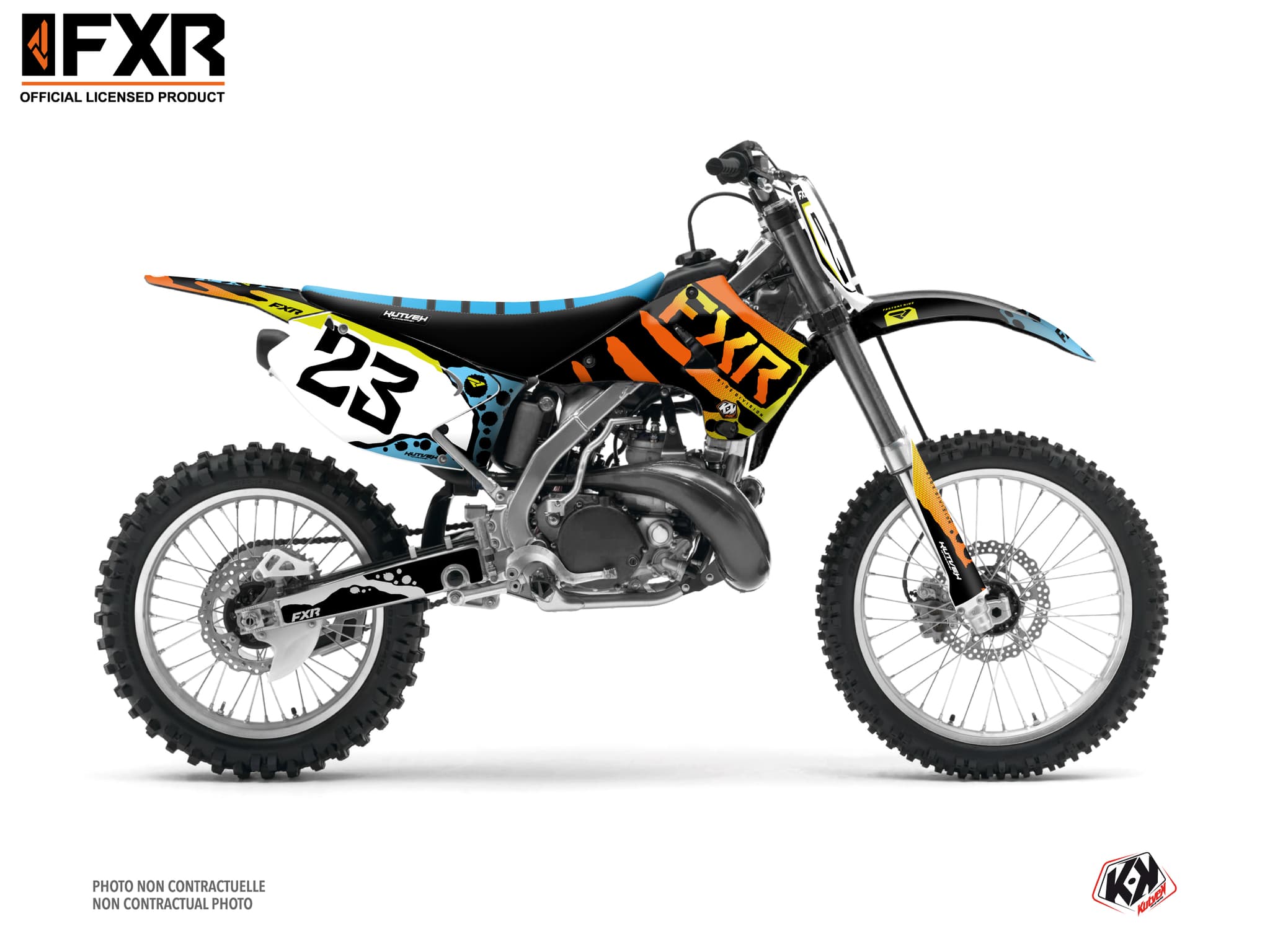 kit graphique motocross kawasaki kx 250 fxr dart frog