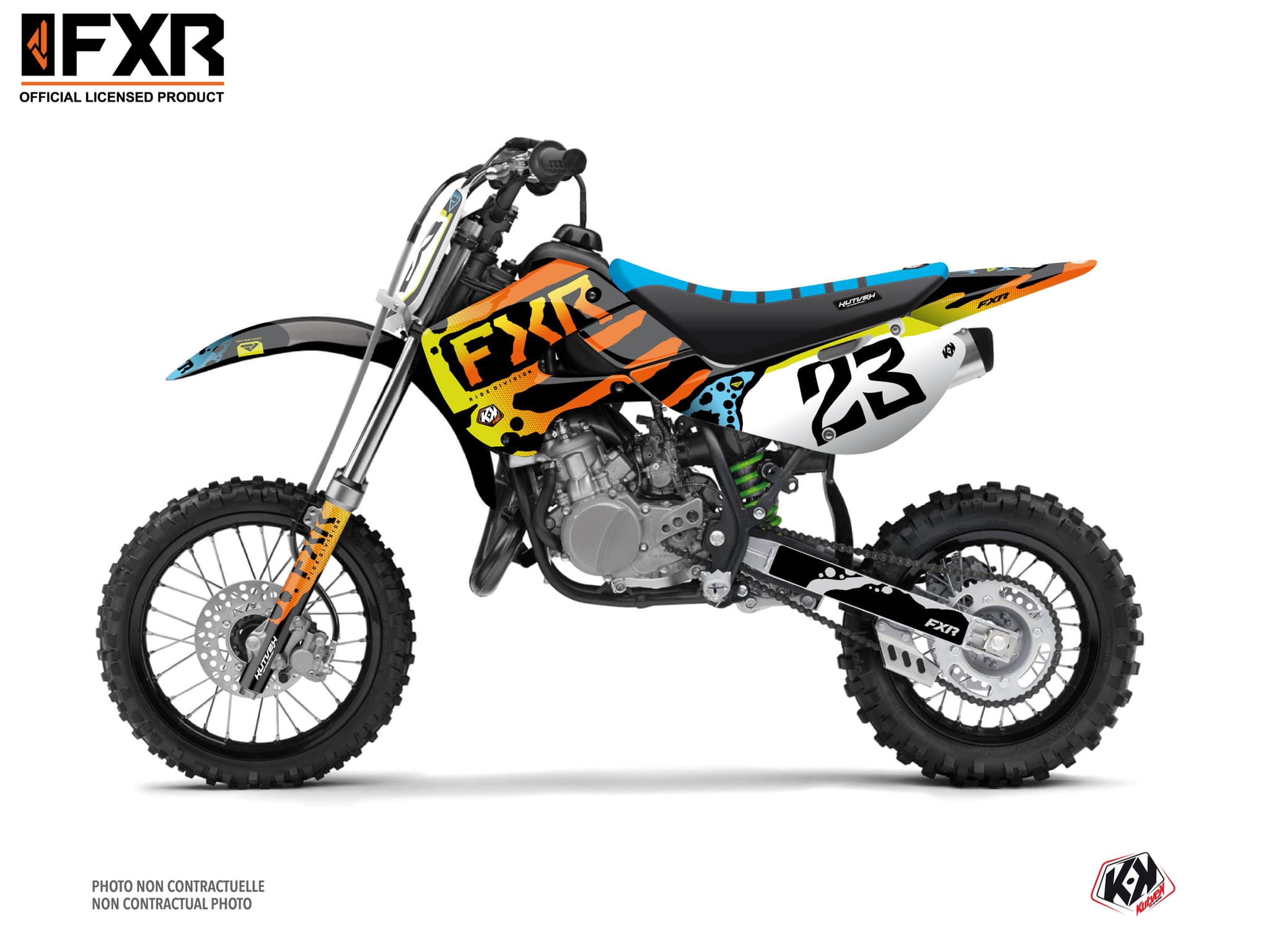 kit graphique motocross kawasaki kx 65 fxr dart frog
