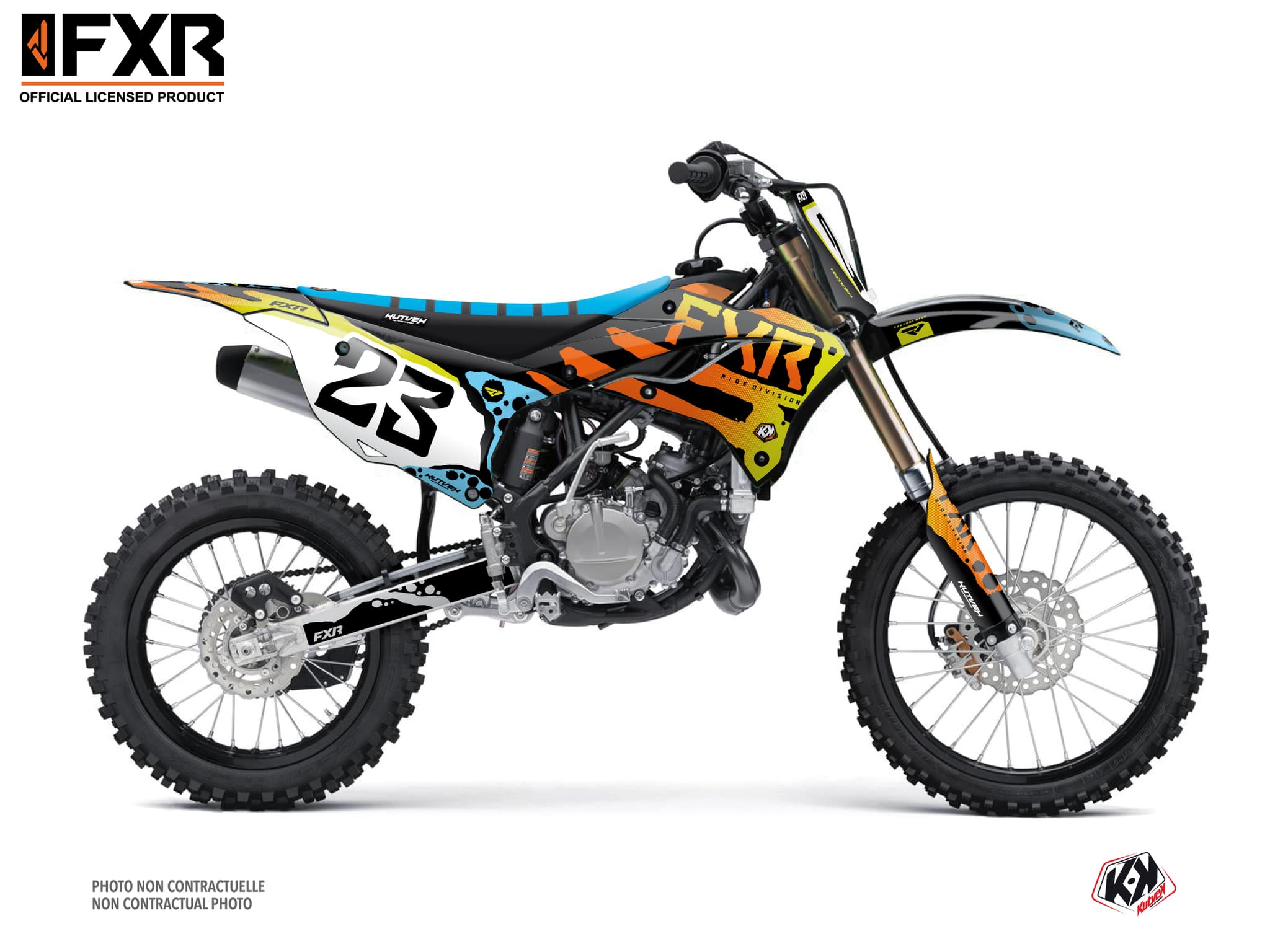 kit graphique motocross kawasaki kx 85 fxr dart frog