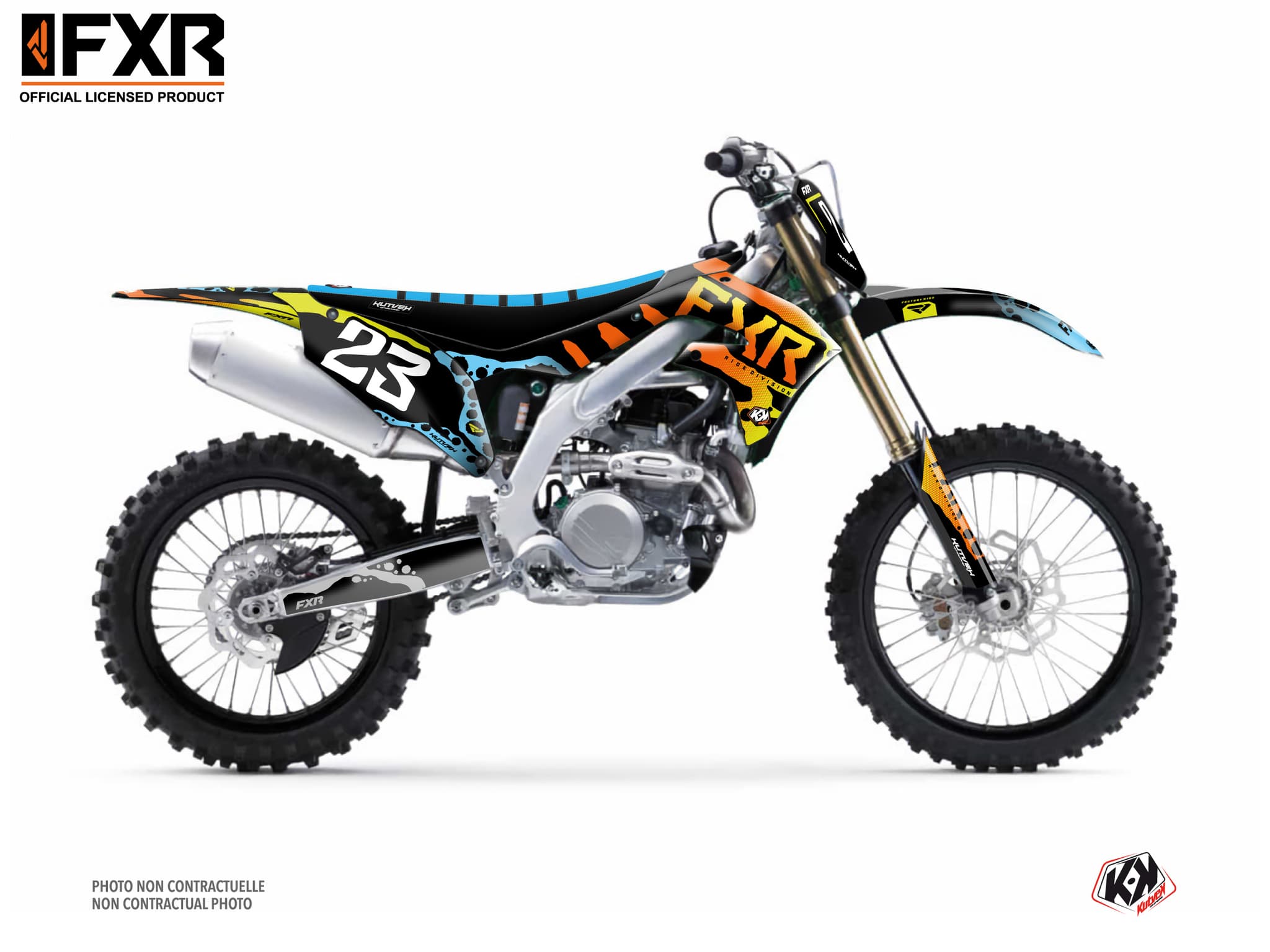 kit graphique motocross kawasaki kx 250 f fxr dart frog