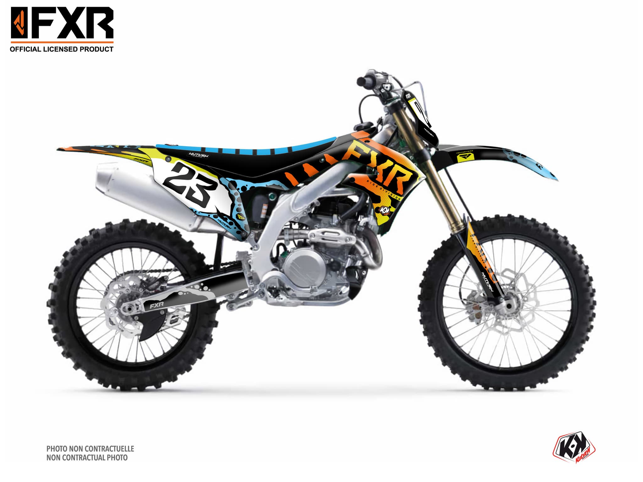 kit graphique motocross kawasaki kx 450 f fxr dart frog