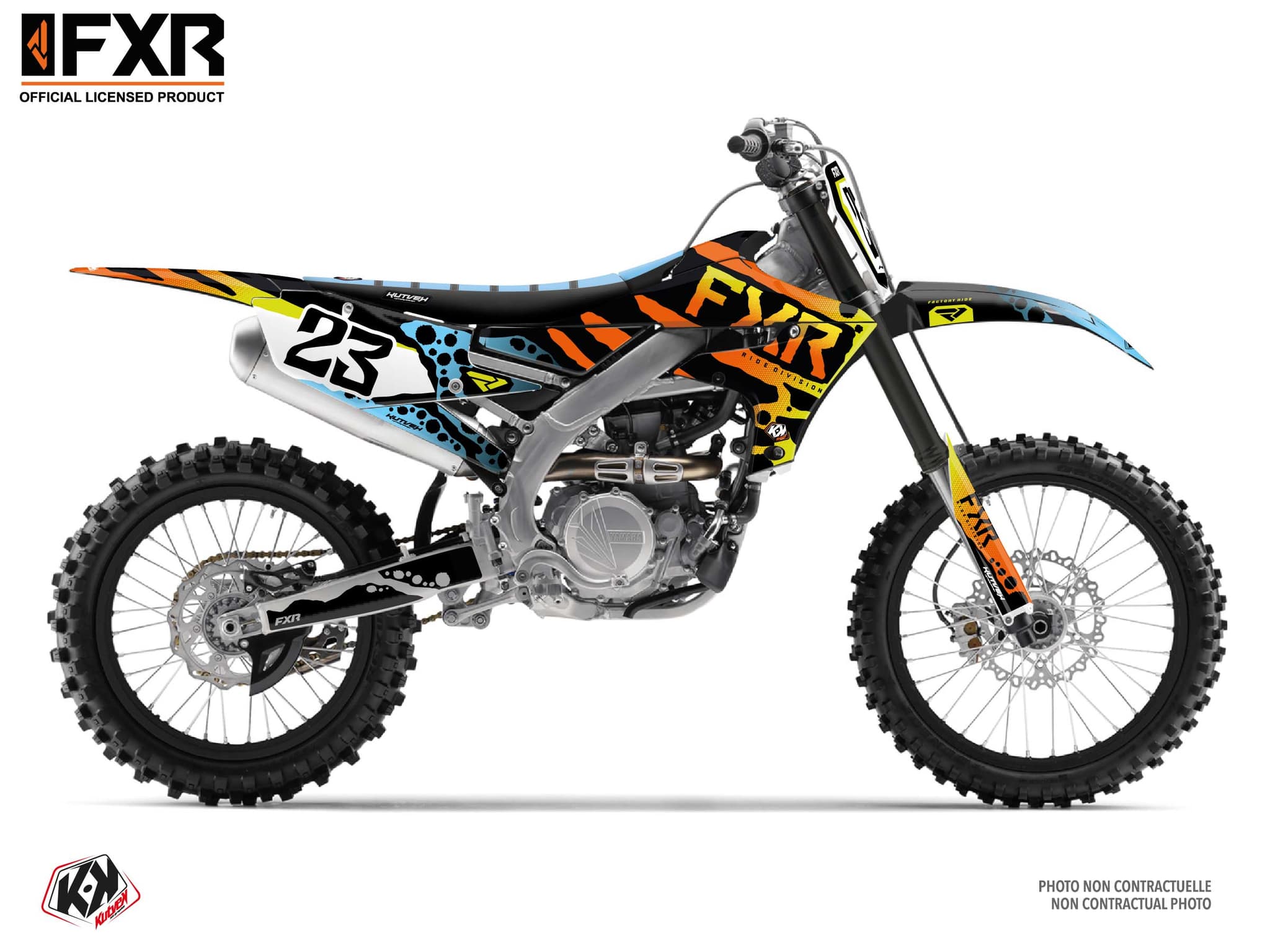 kit graphique motocross yamaha yz 450 f fxr dart frog