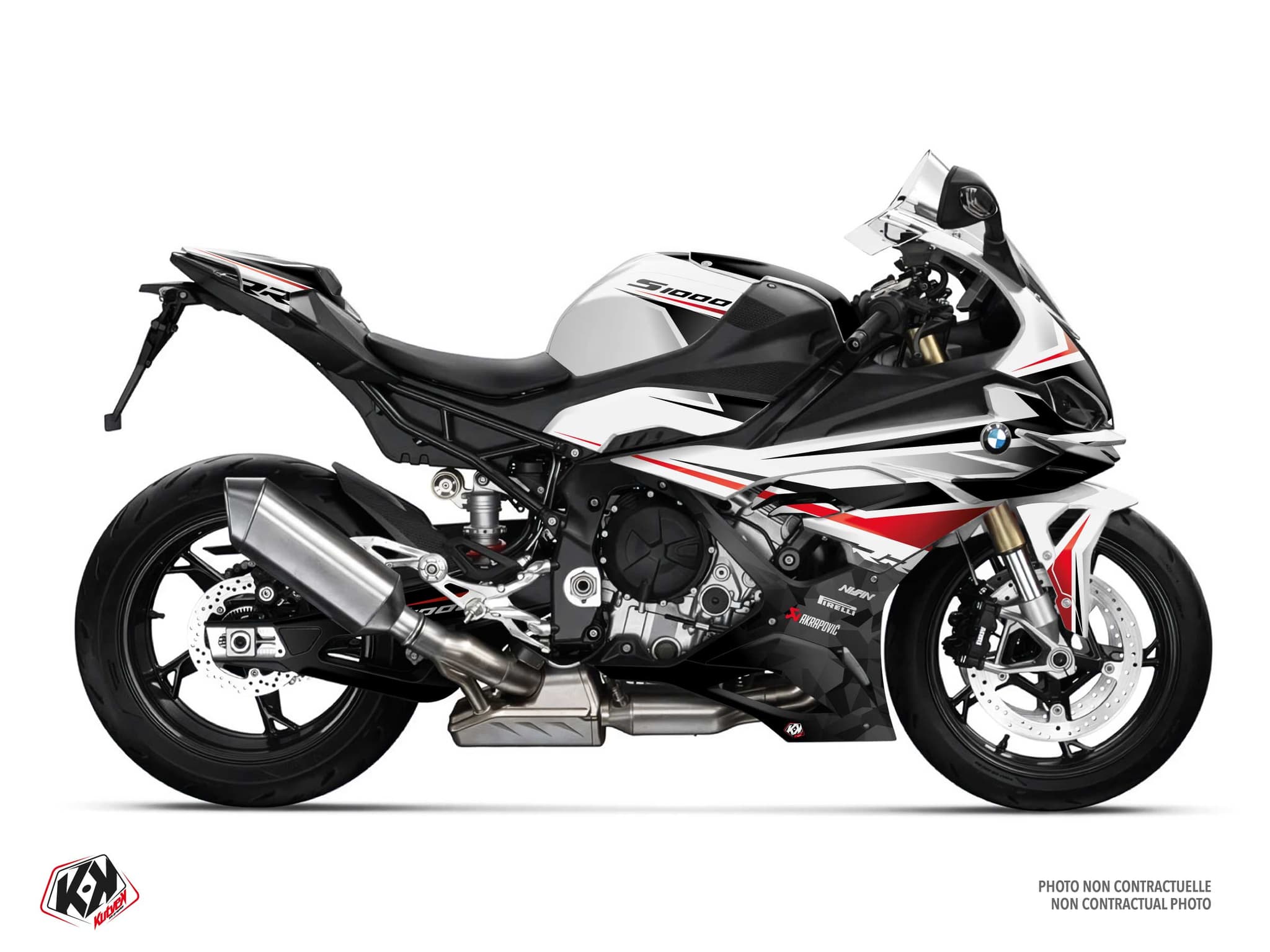 kit graphique moto bmw s 1000 rr dart blanc
