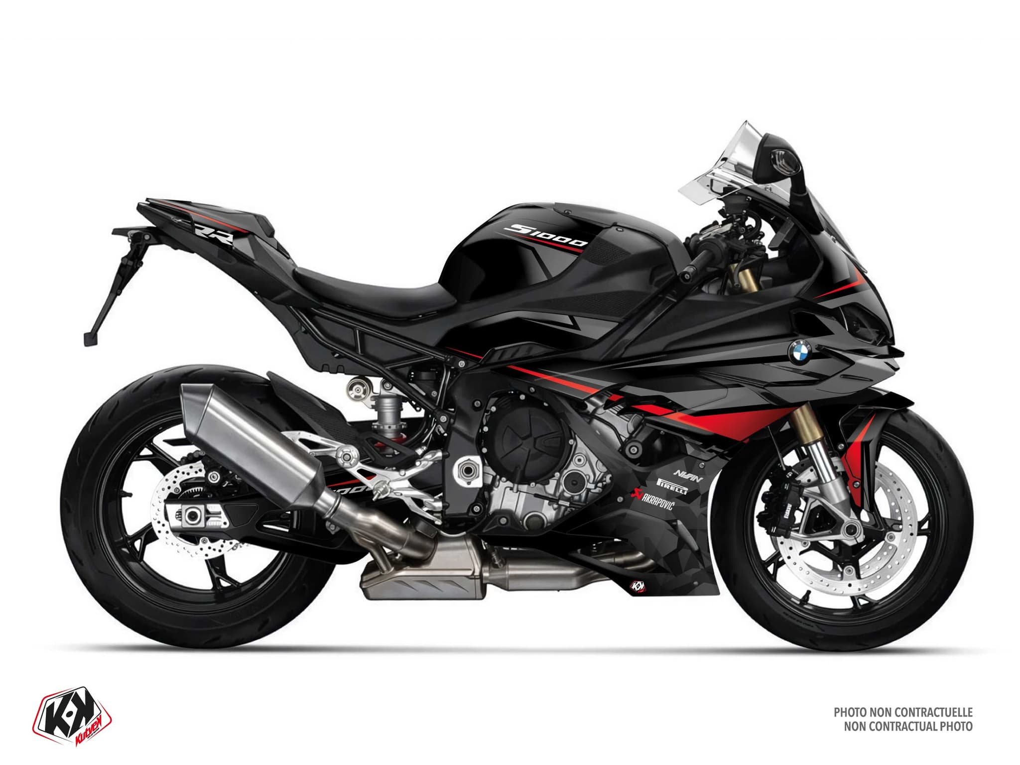 Kit graphique Moto BMW S 1000 RR DART Noir