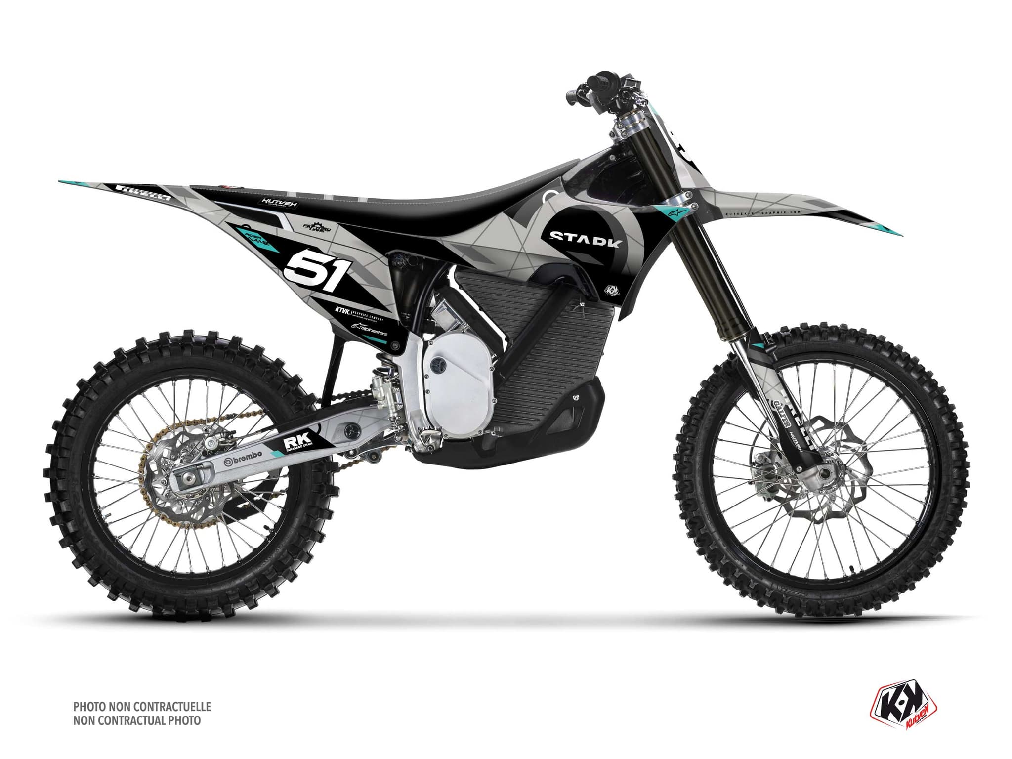 kit graphique motocross stark future varg dekline gris | Stark Future | Kutvek