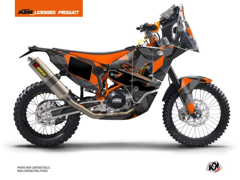 Kit graphique Motocross Delta KTM 450 Rally Noir Orange