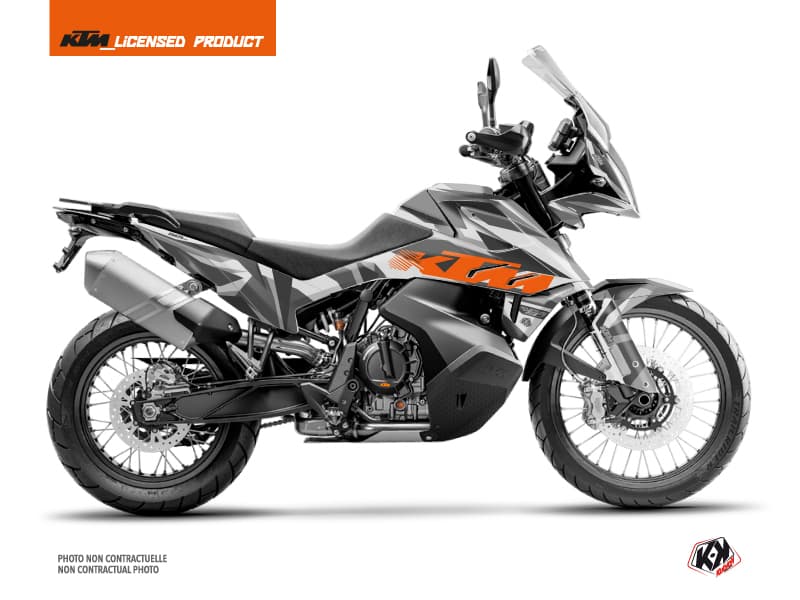 kit graphique moto ktm adventure 790 delta gris-orange