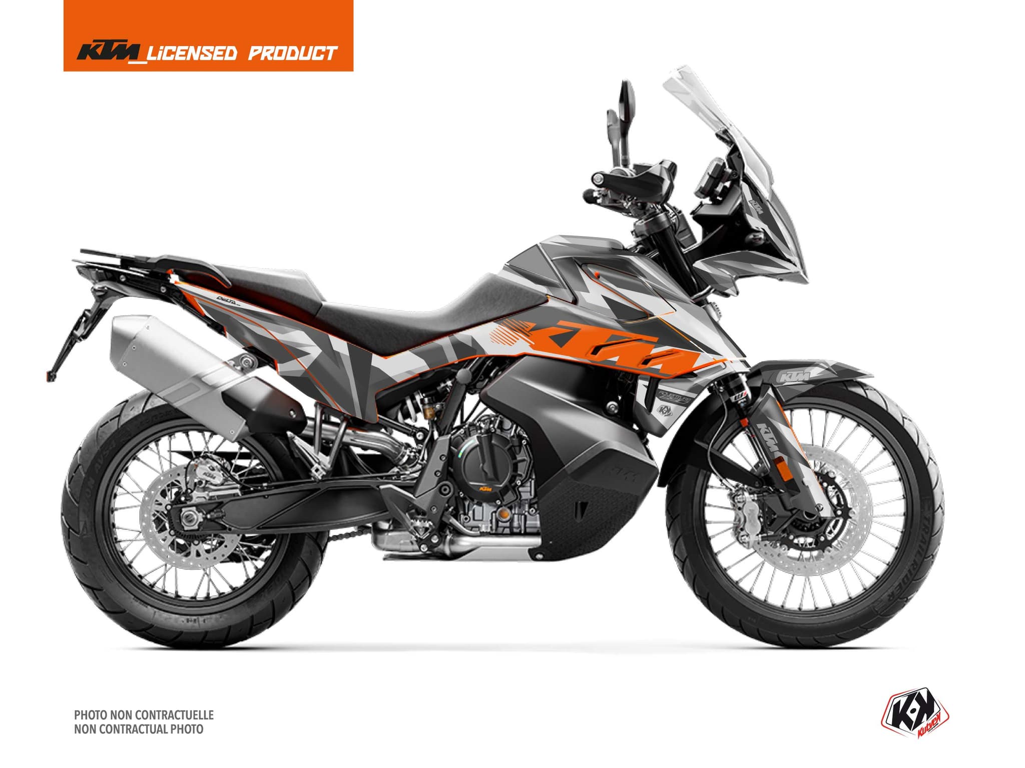 kit graphique moto ktm adventure 890 delta gris-orange | KTM Adventure | Kutvek