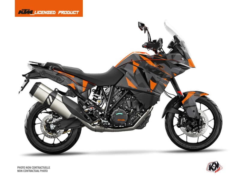 kit graphique moto ktm adventure 1190 delta noir-orange