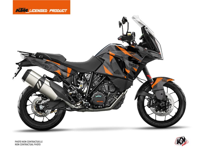 Kit graphique Moto Delta KTM 1290 Super Adventure S Noir Orange