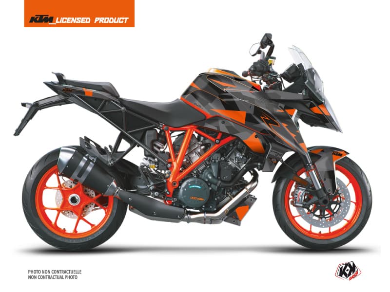 kit graphique moto delta ktm super duke 1290 gt noir orange