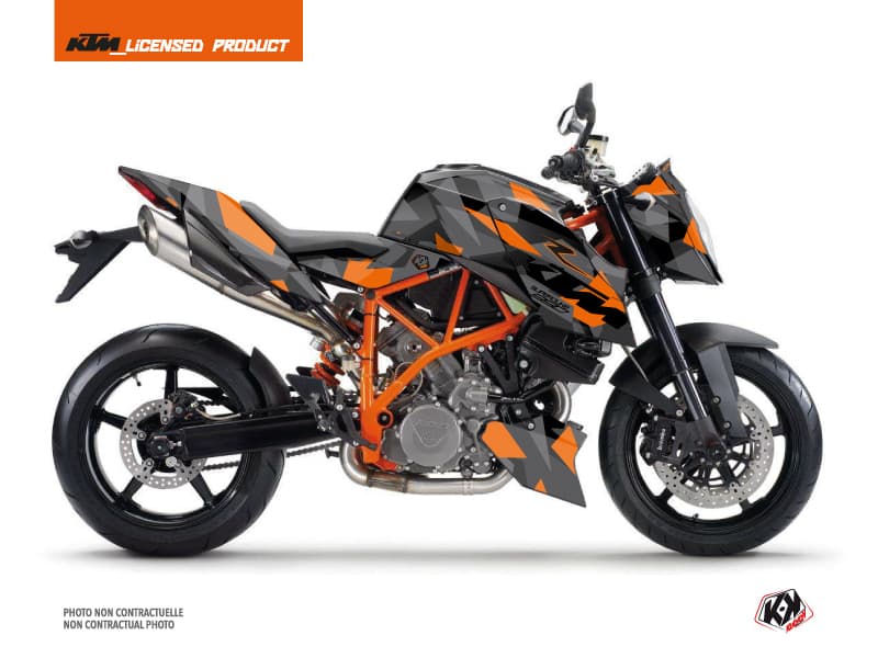 Kit graphique Moto Delta KTM Super Duke 990 R Noir Orange