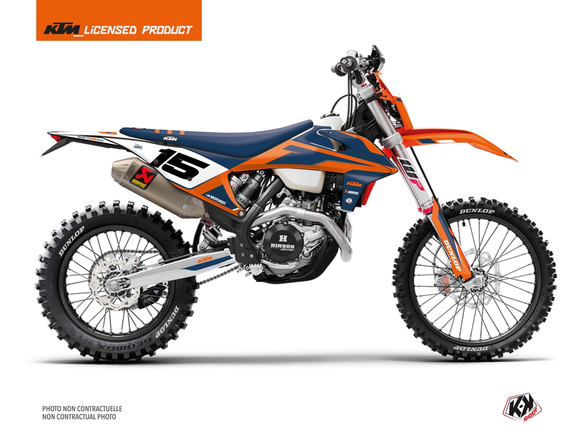 kit graphique motocross ktm exc excf dna bleu | KTM | Kutvek