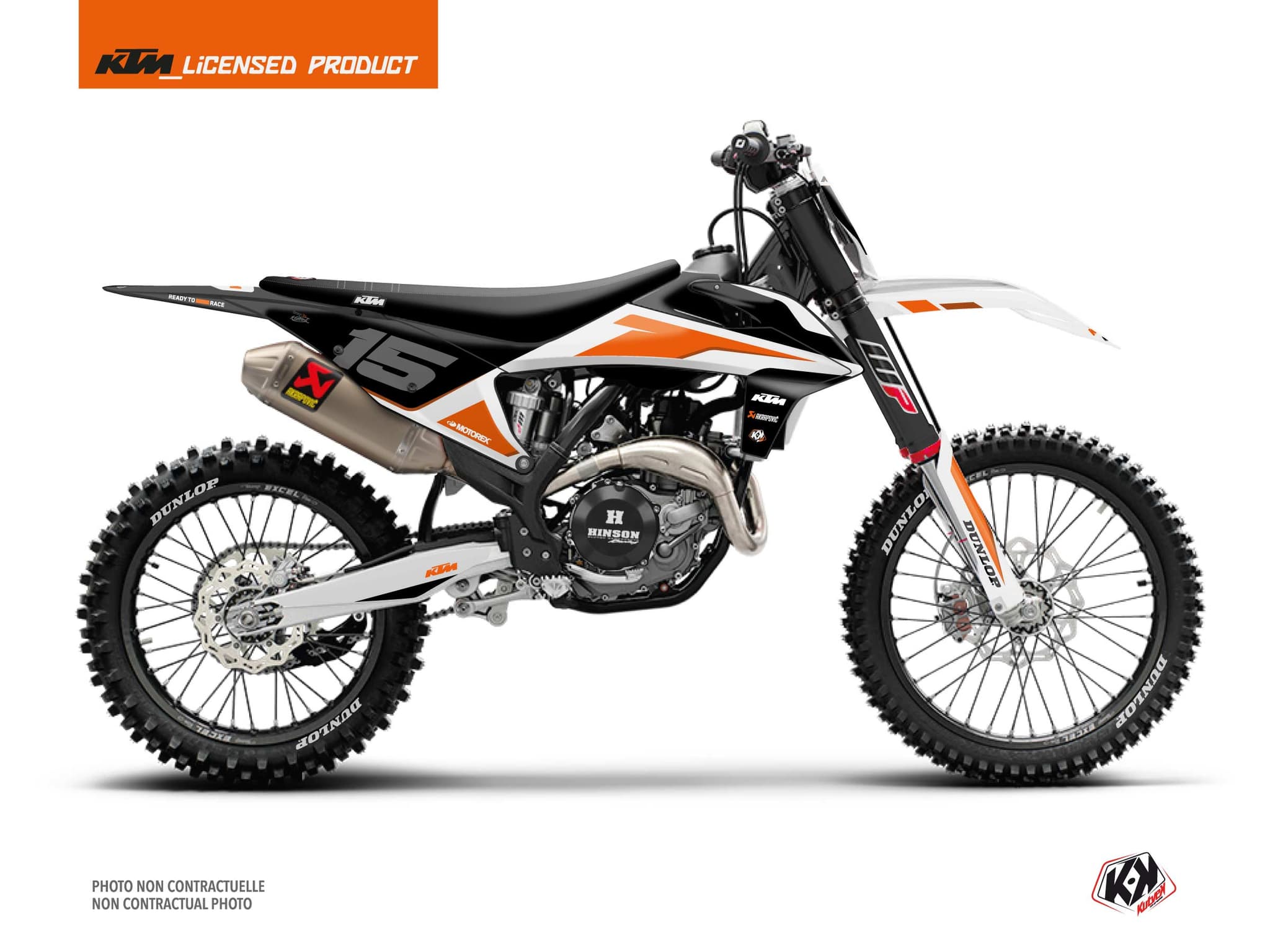 deko-set moto-cross dna 150 sx weiß
