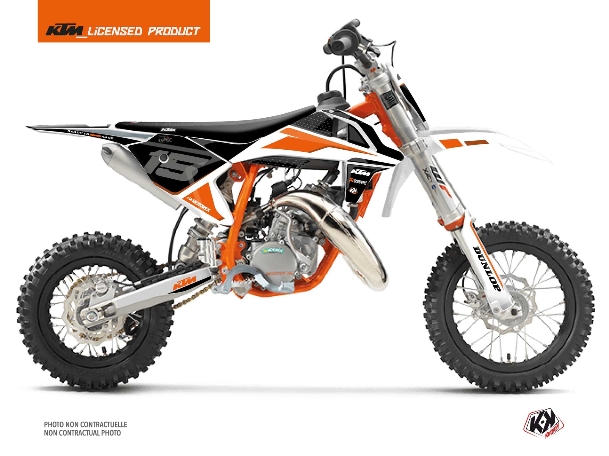 deko-set moto-cross dna ktm 50 sx weiß