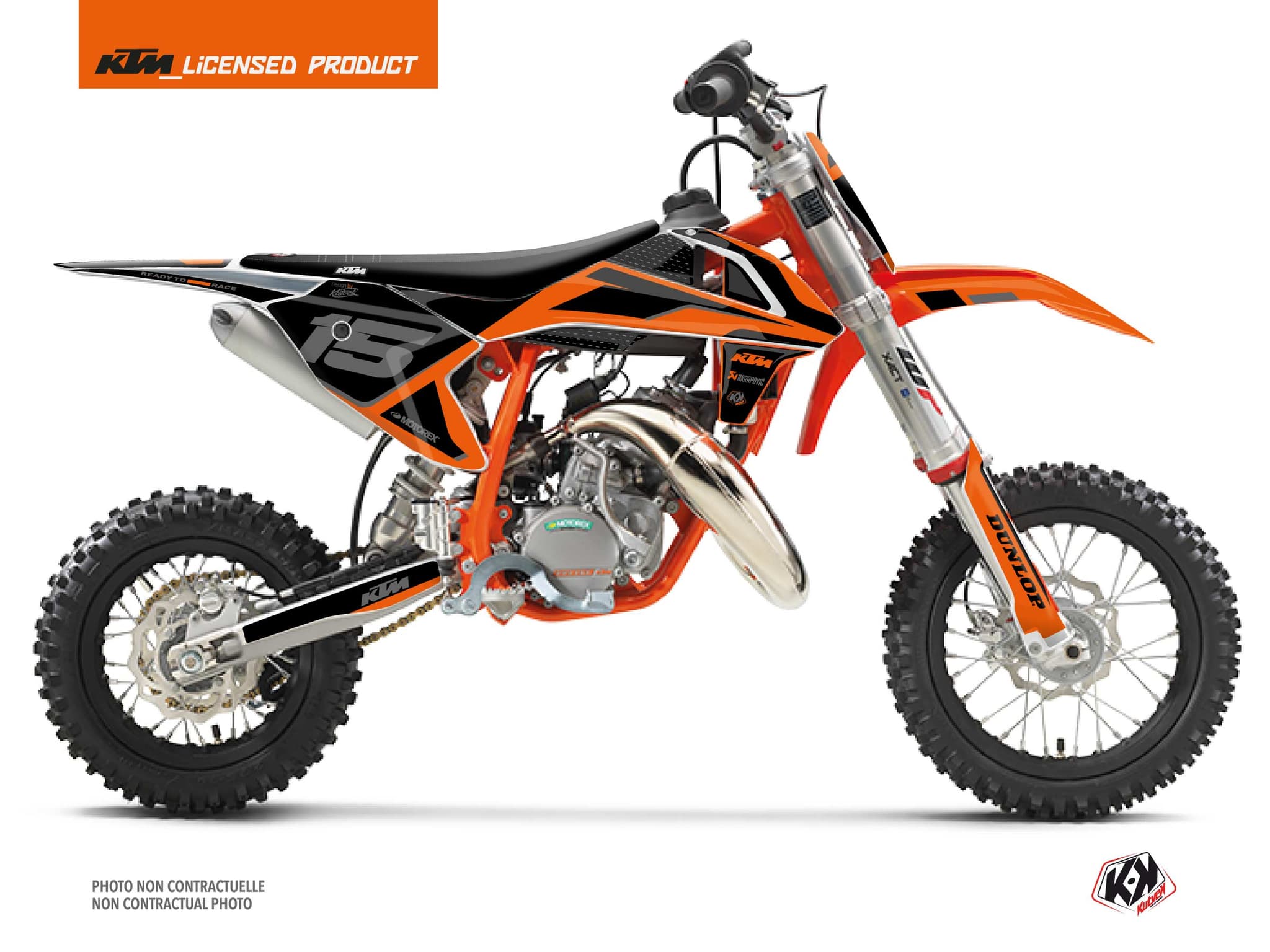 deko-set moto-cross dna ktm 50 sx orange