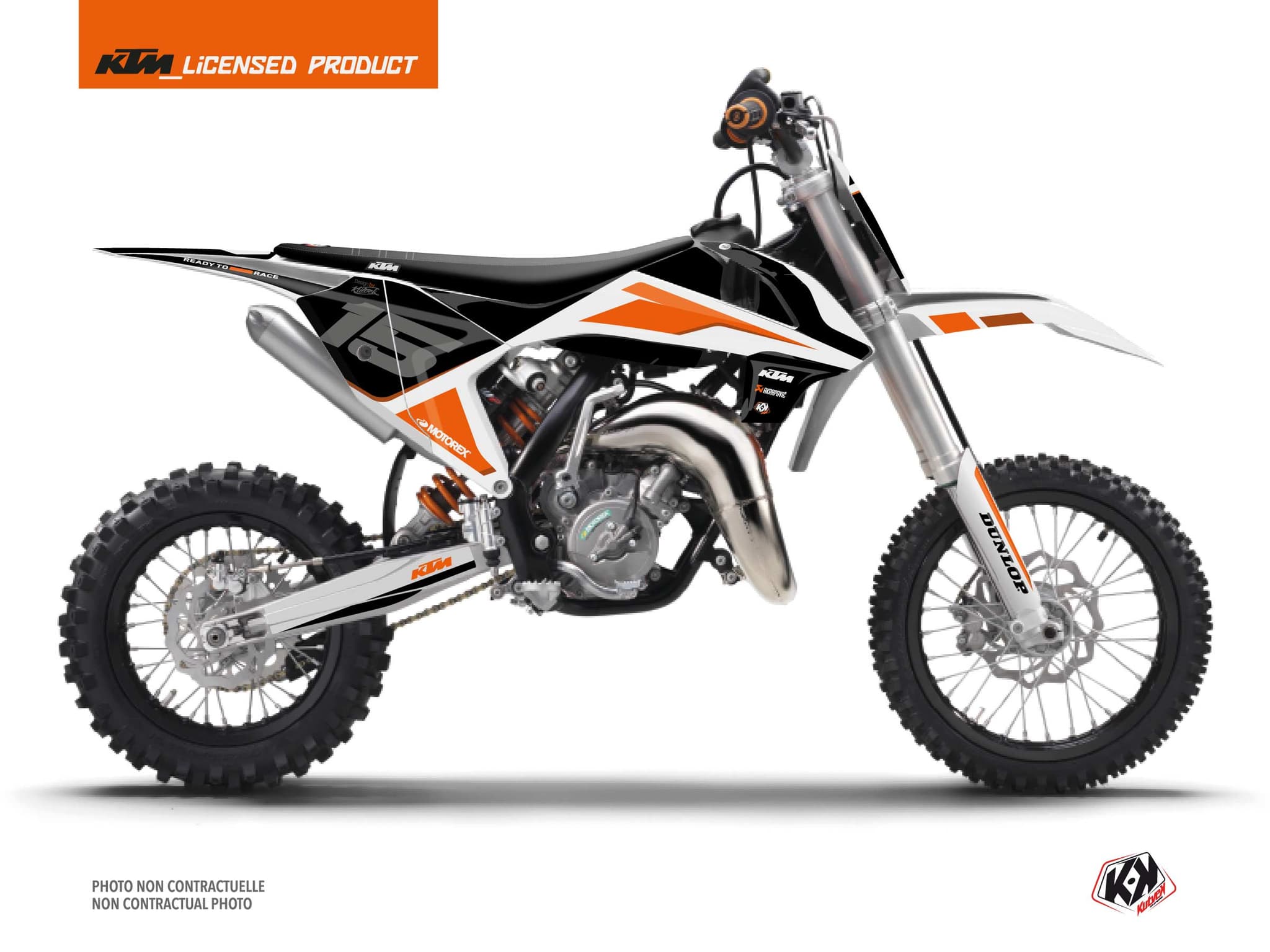 deko-set moto-cross dna ktm 65 sx weiß