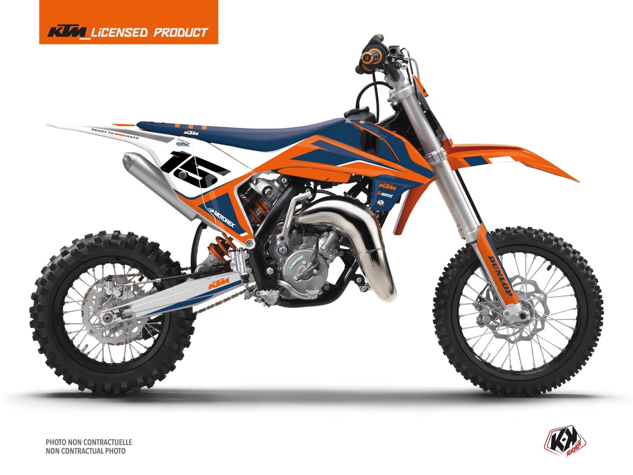 deko-set moto-cross dna ktm 65 sx blau