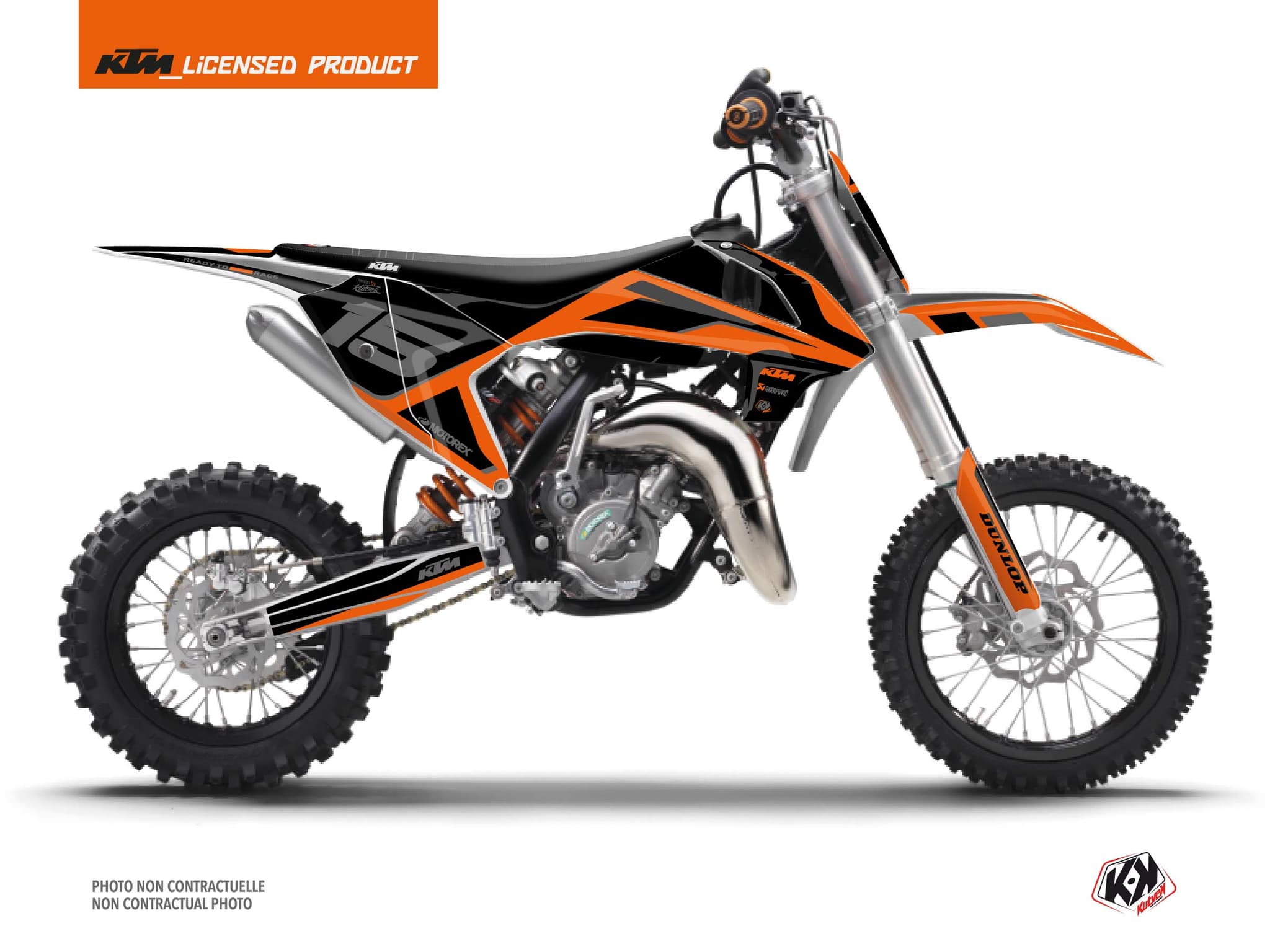 deko-set moto-cross dna ktm 65 sx orange