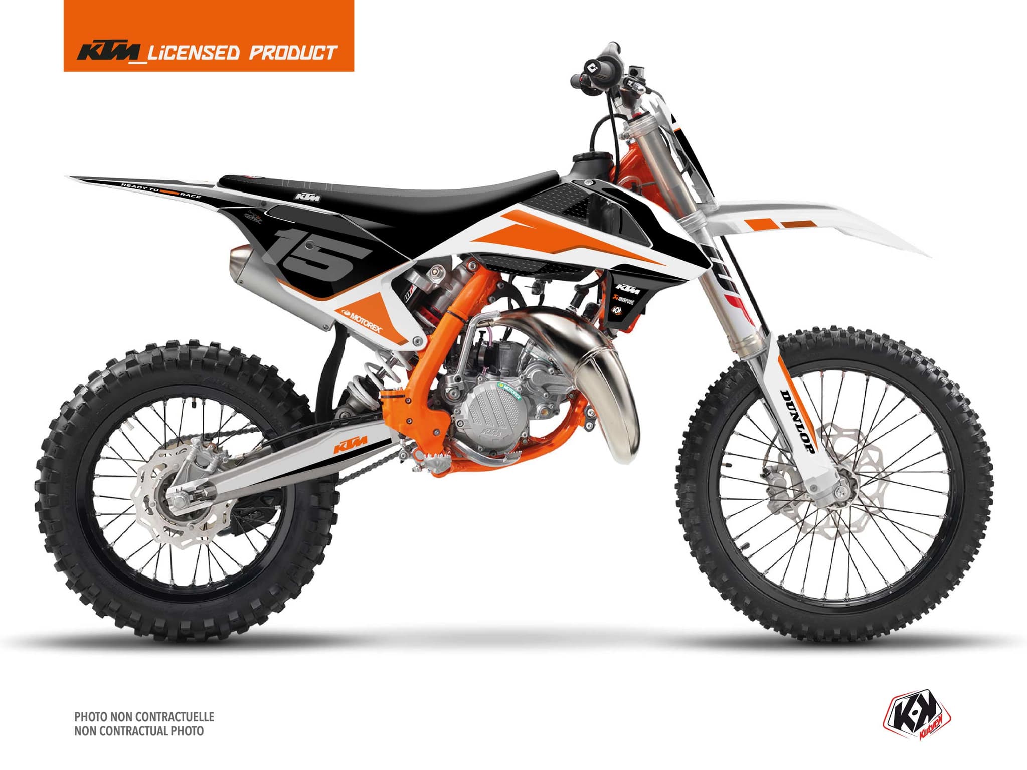 deko-set moto-cross dna ktm 85 sx weiß