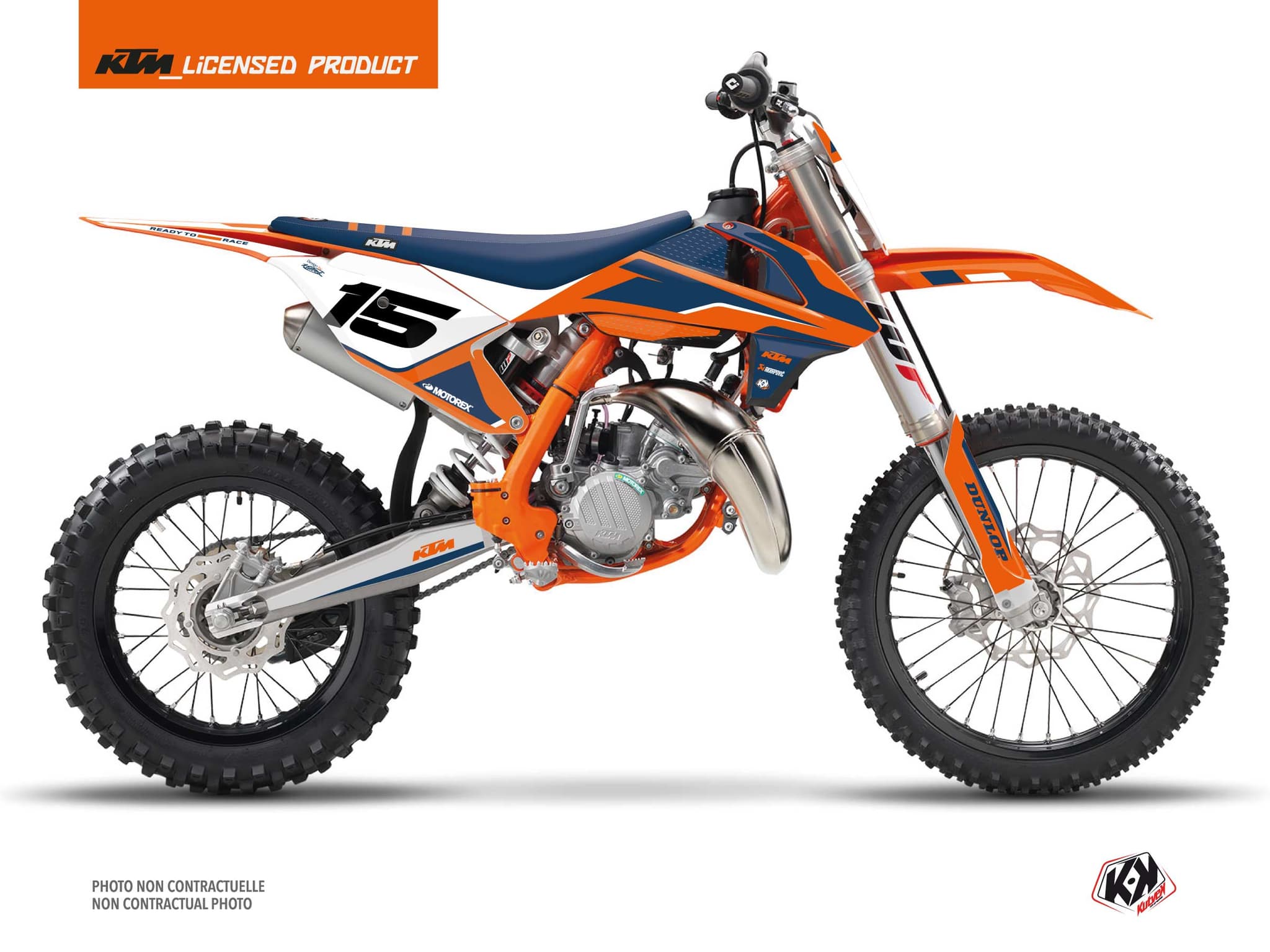 deko-set moto-cross dna ktm 85 sx blau