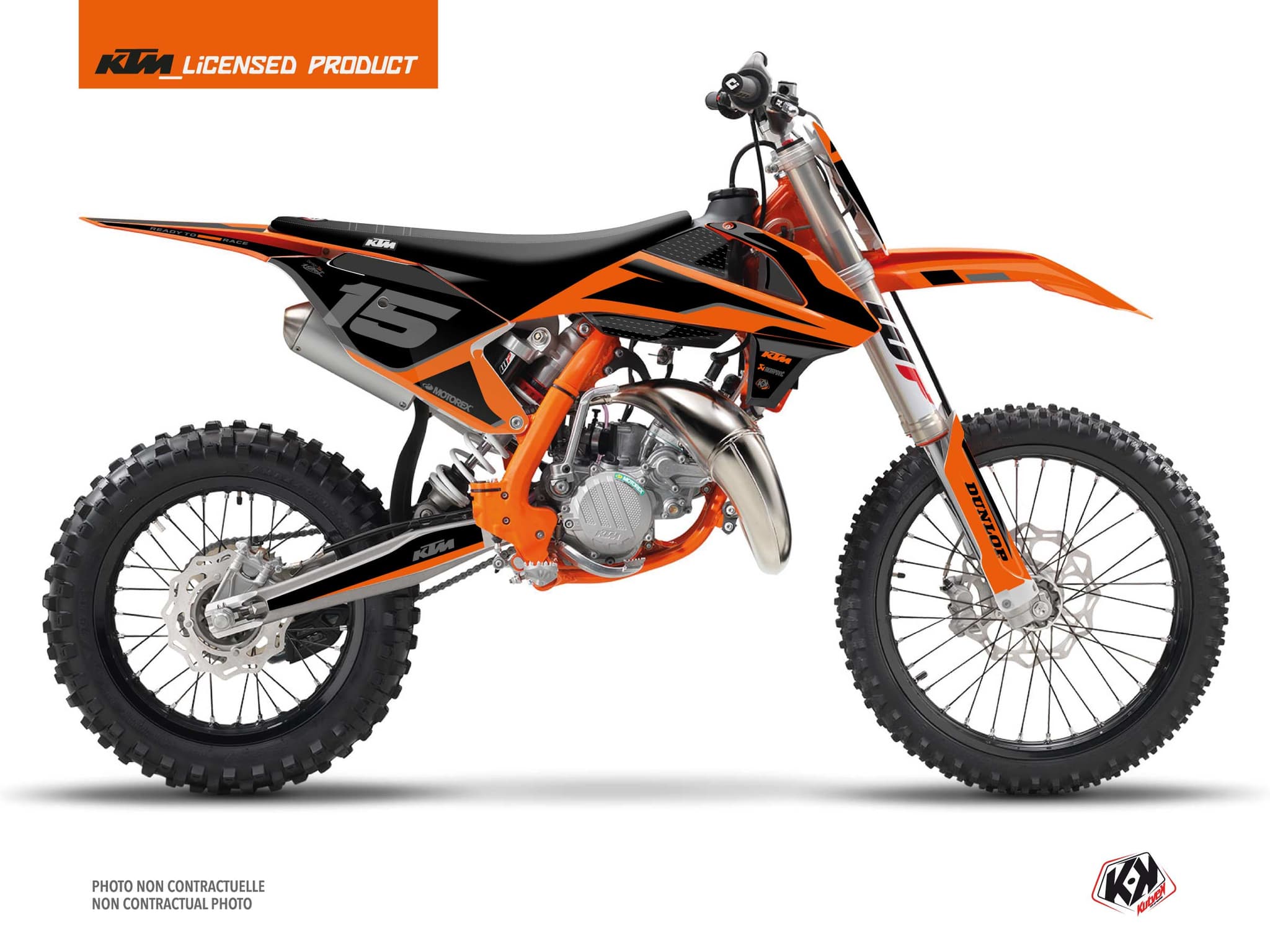 deko-set moto-cross dna ktm 85 sx orange