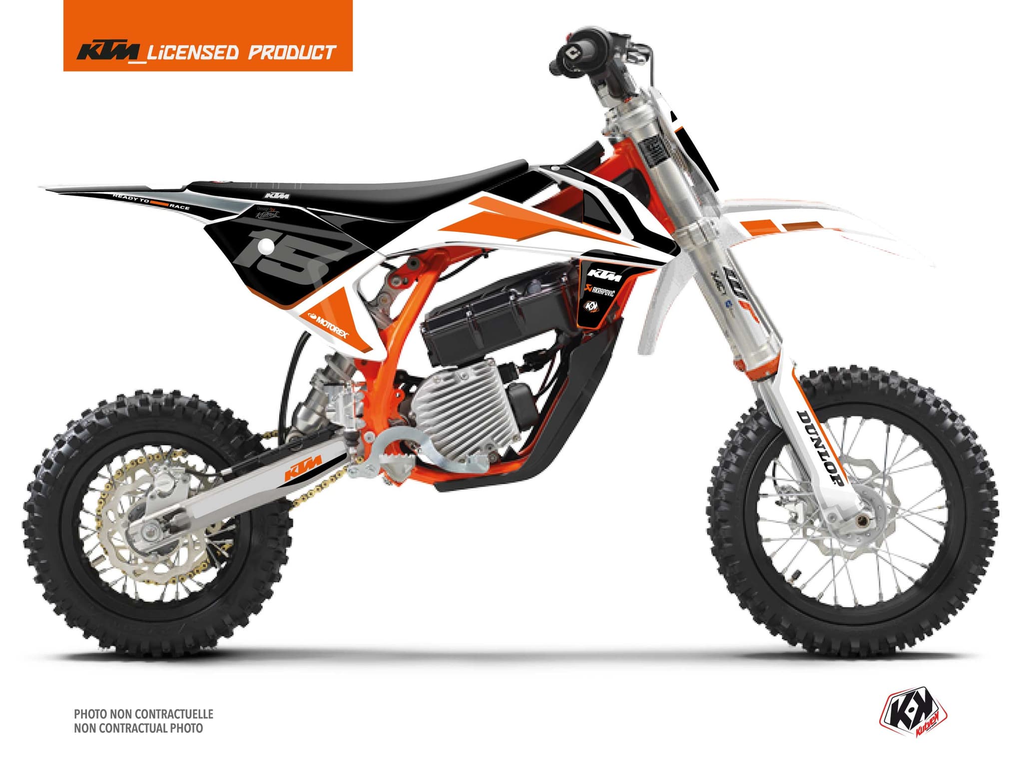 deko-set moto-cross dna ktm sx-e 5 weiß