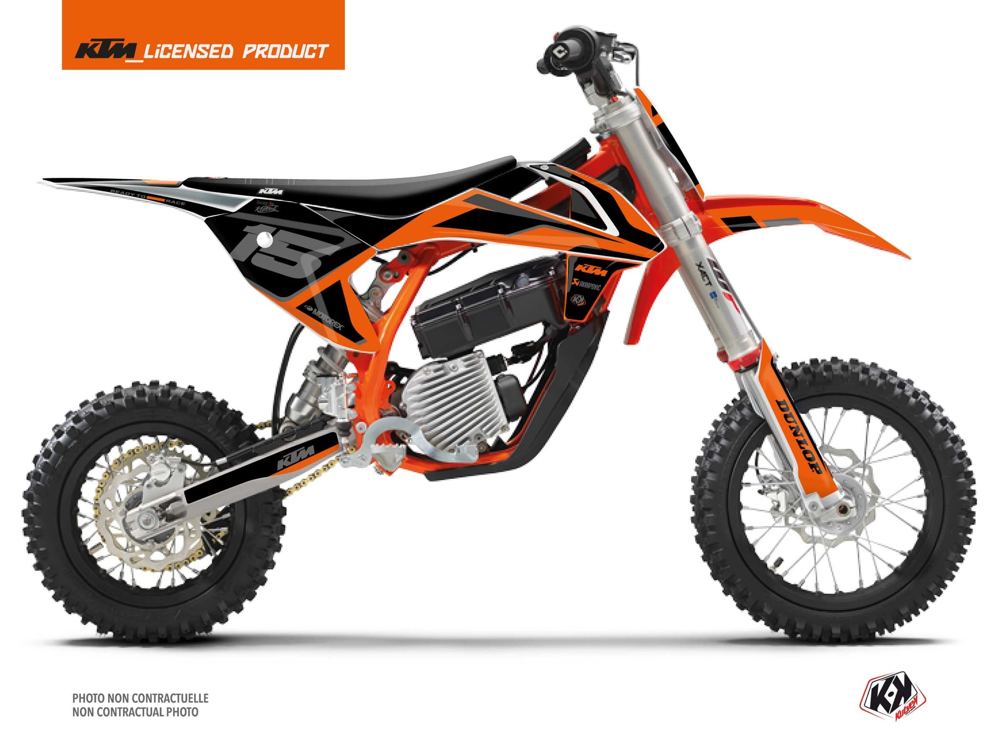 deko-set moto-cross dna ktm sx-e 5 orange