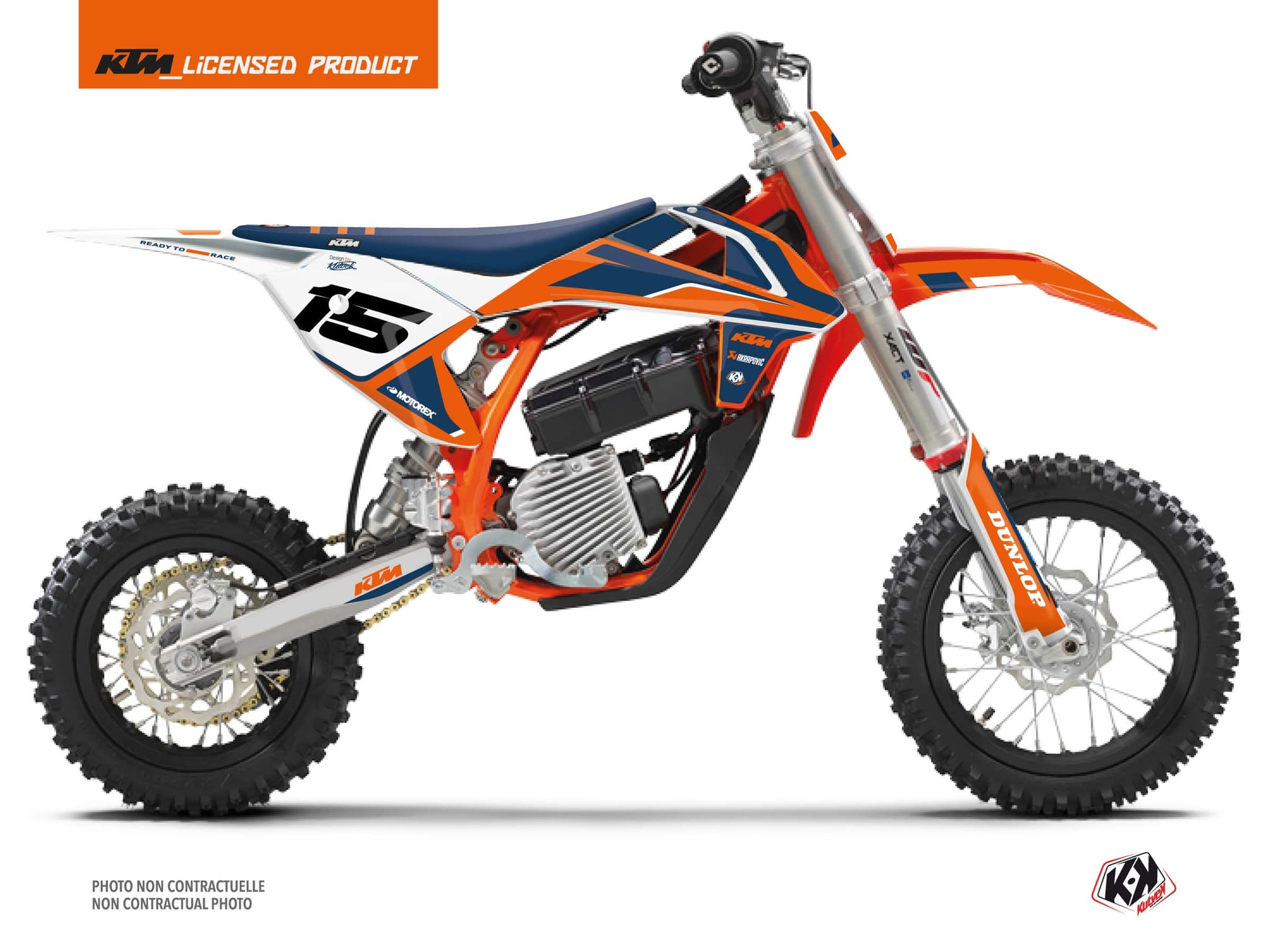 deko-set moto-cross dna ktm sx-e 5 blau