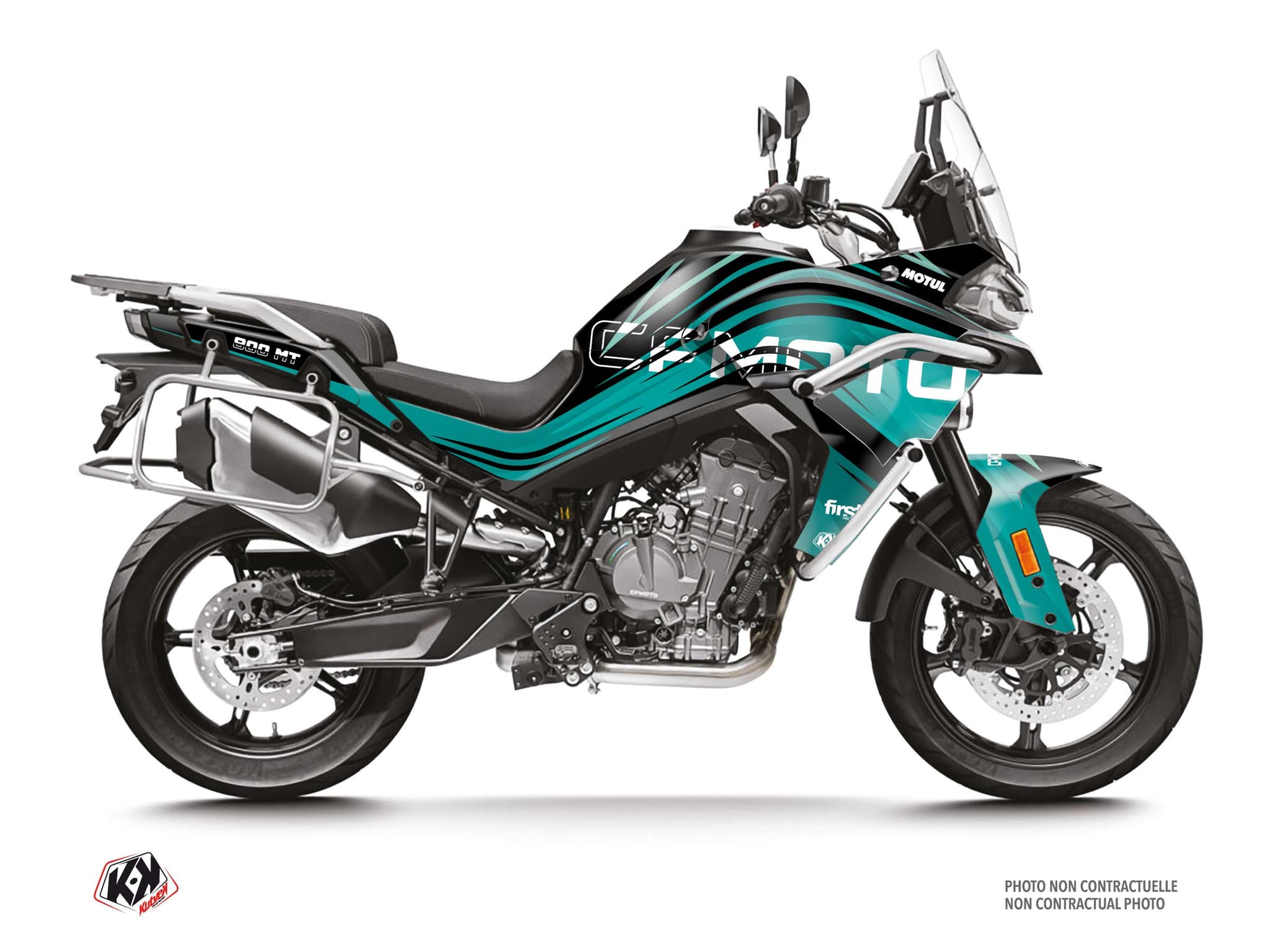 kit graphique moto cf moto mt 800 drift noir-turquoise