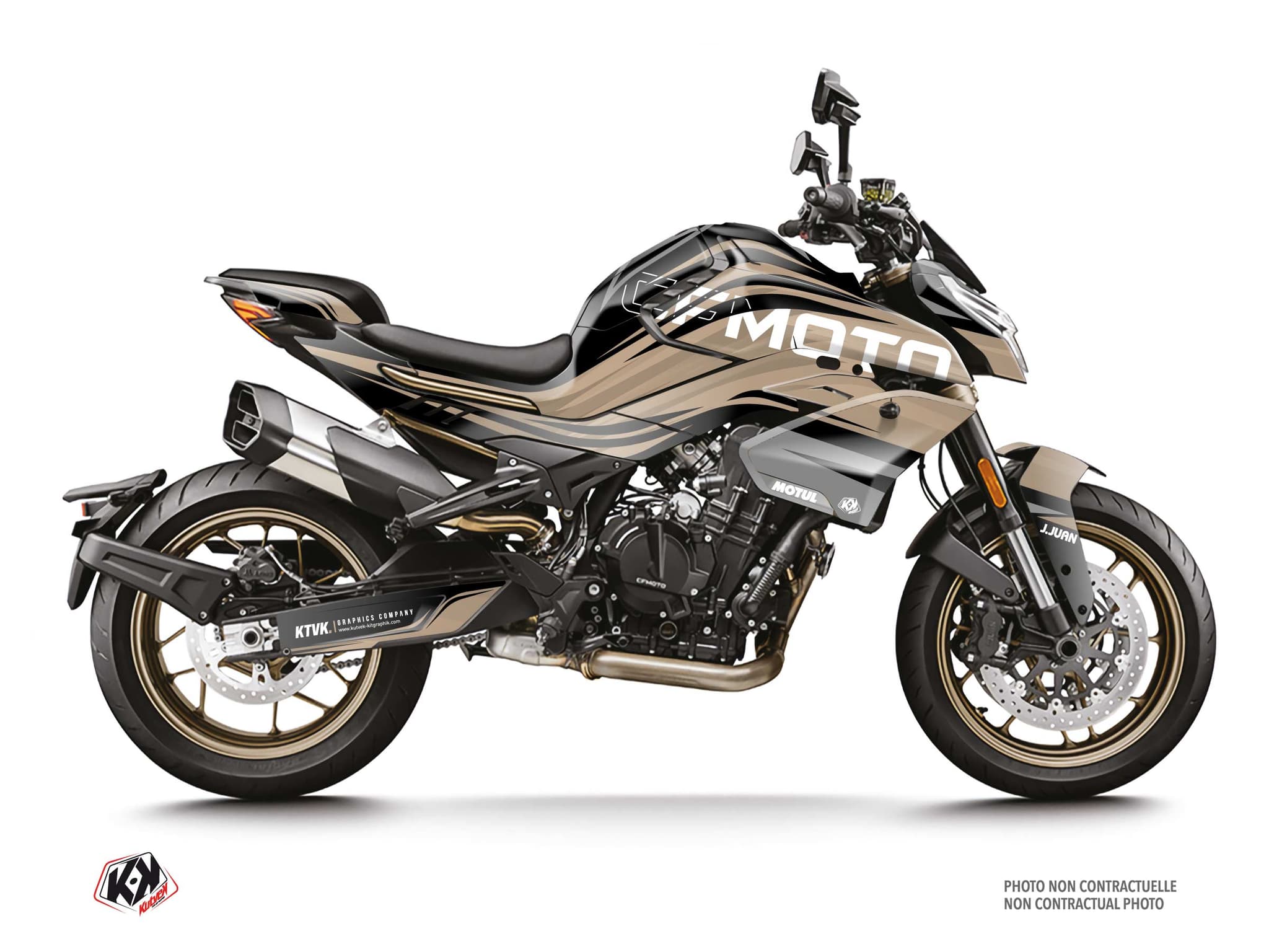 kit graphique moto cf moto nk 800 drift noir-cuivre