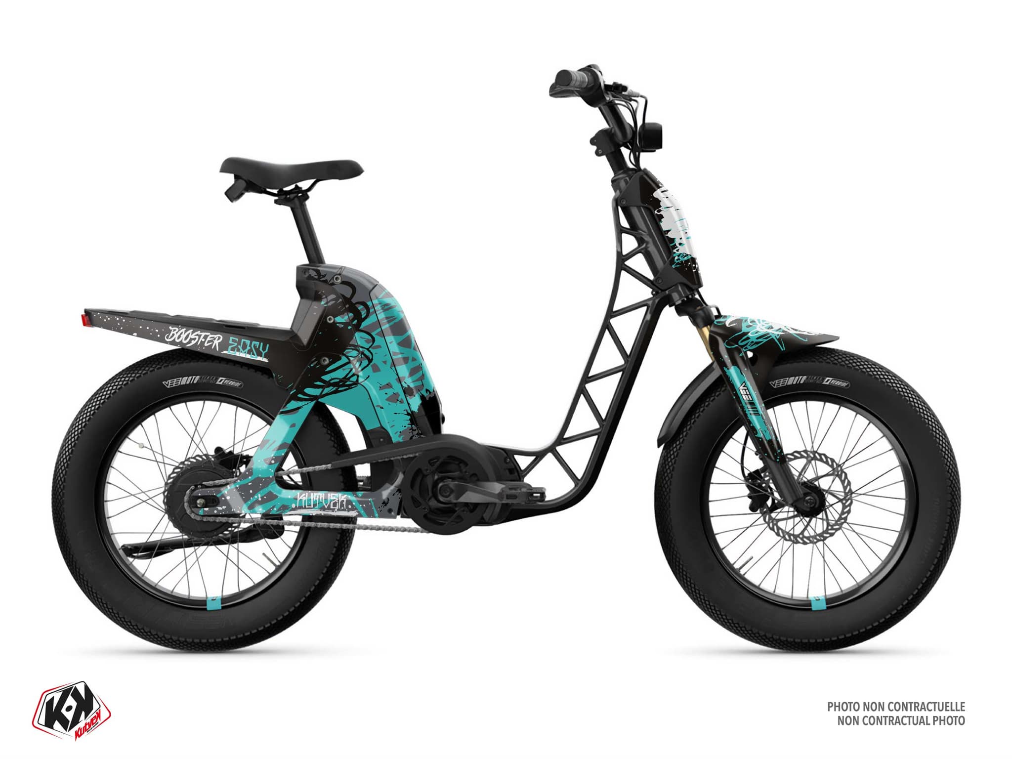 Kit graphique Scooter YAMAHA BOOSTER Easy DRIP GRIS-CYAN